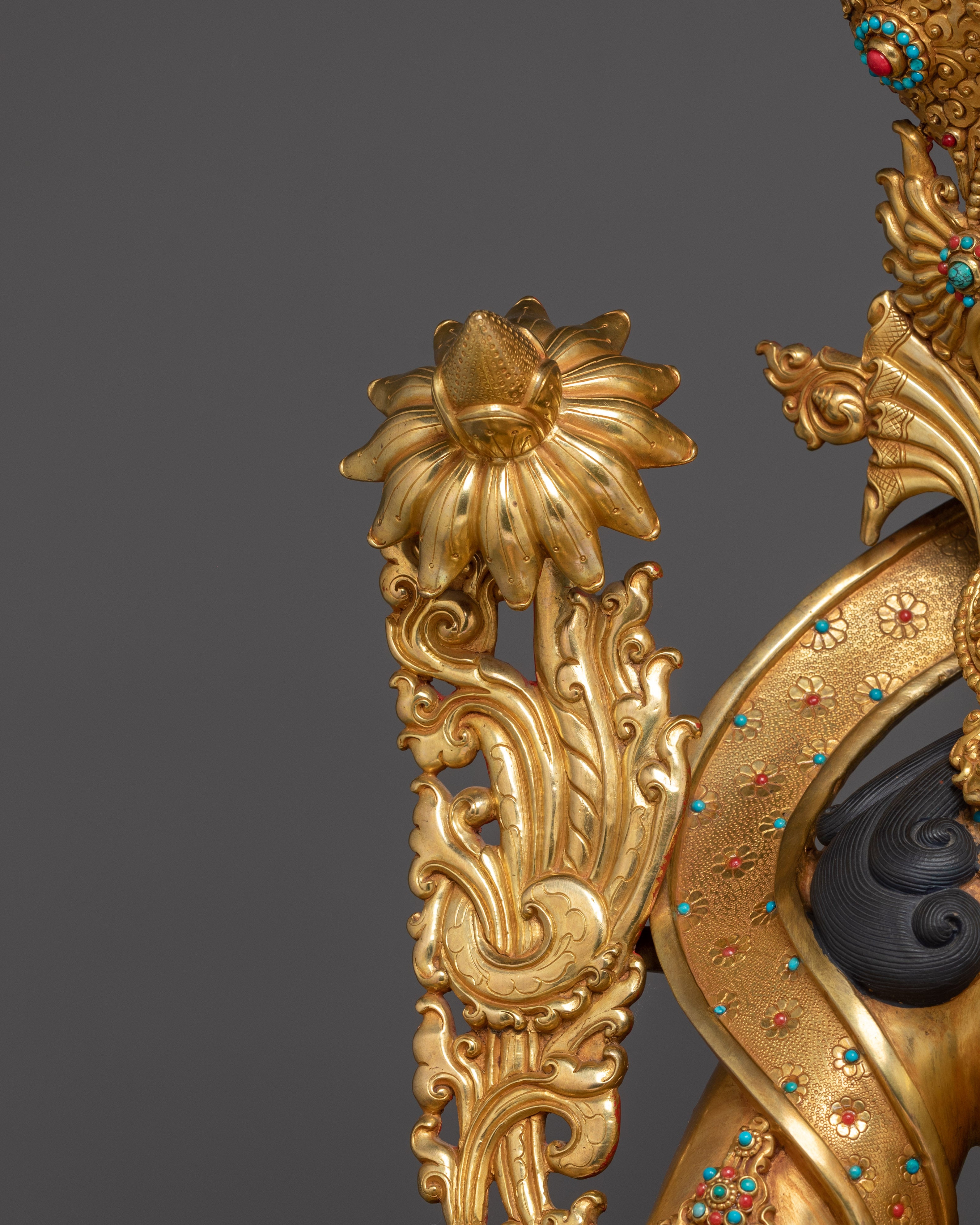 Divine Bodhisattva Green Tara Golden Art for Meditation and Decor