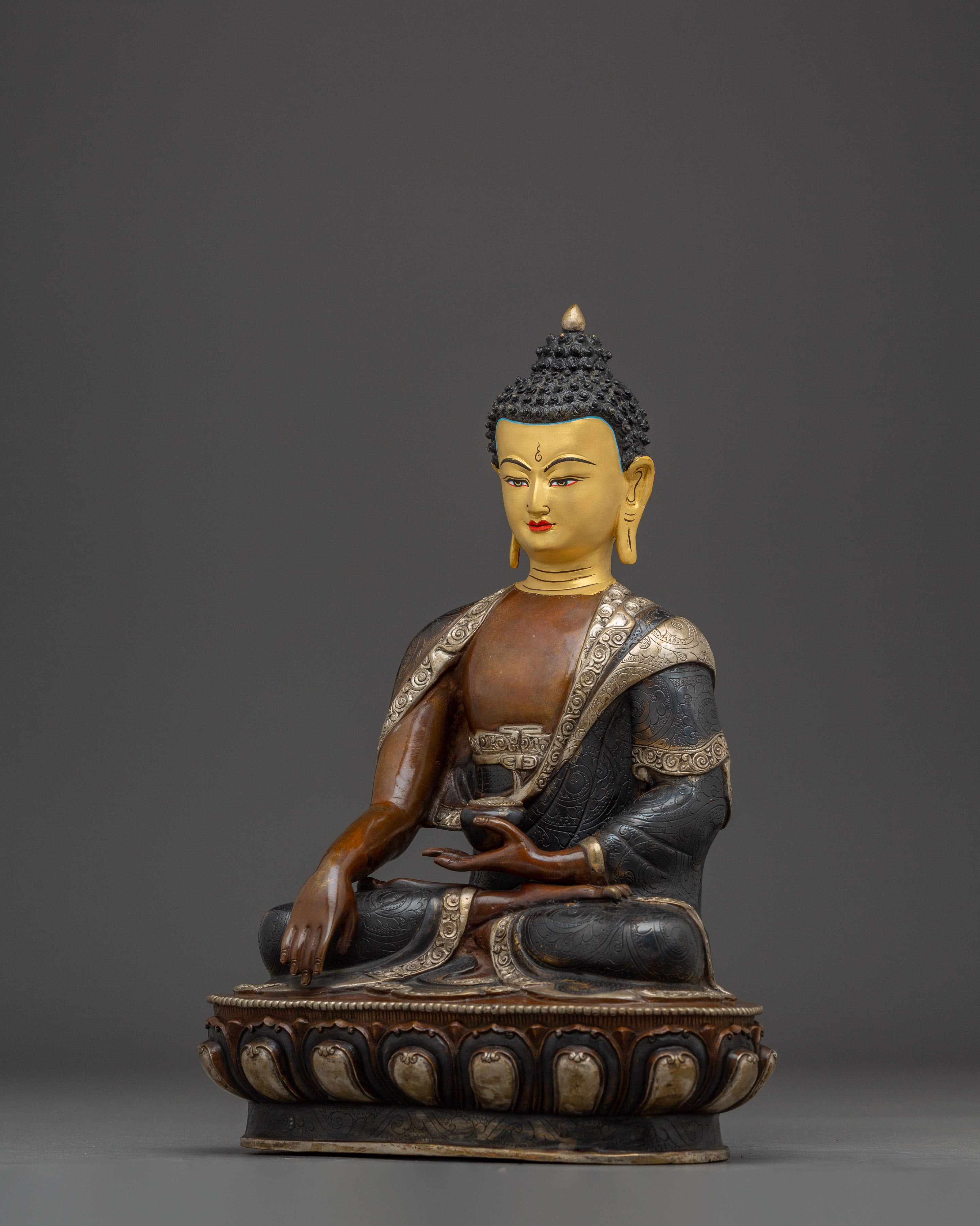 Copper Shakyamuni Buddha Statue for Decor