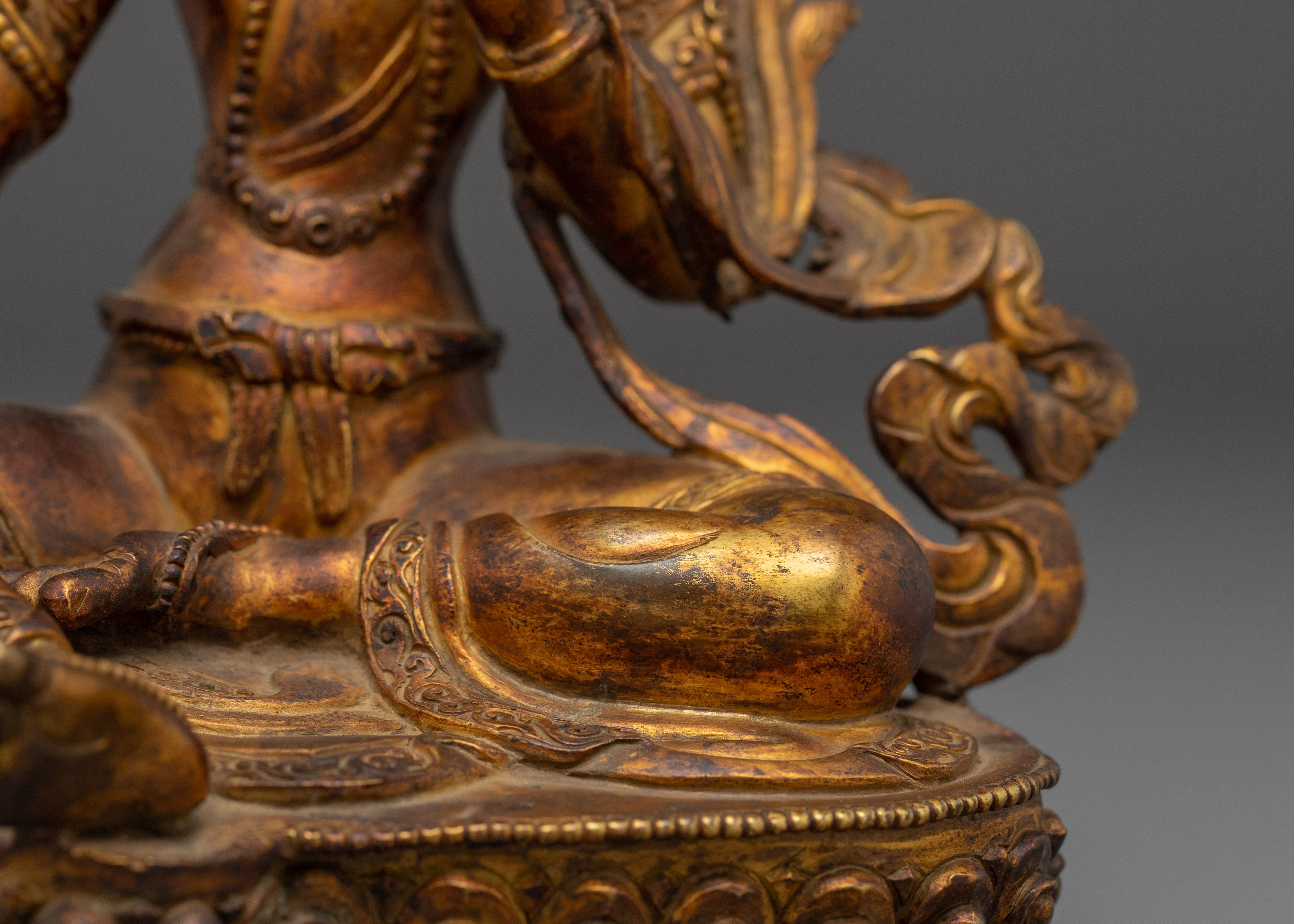 Green Tara Copper Body Sculpture | Bodhisattva of Compassion & Action