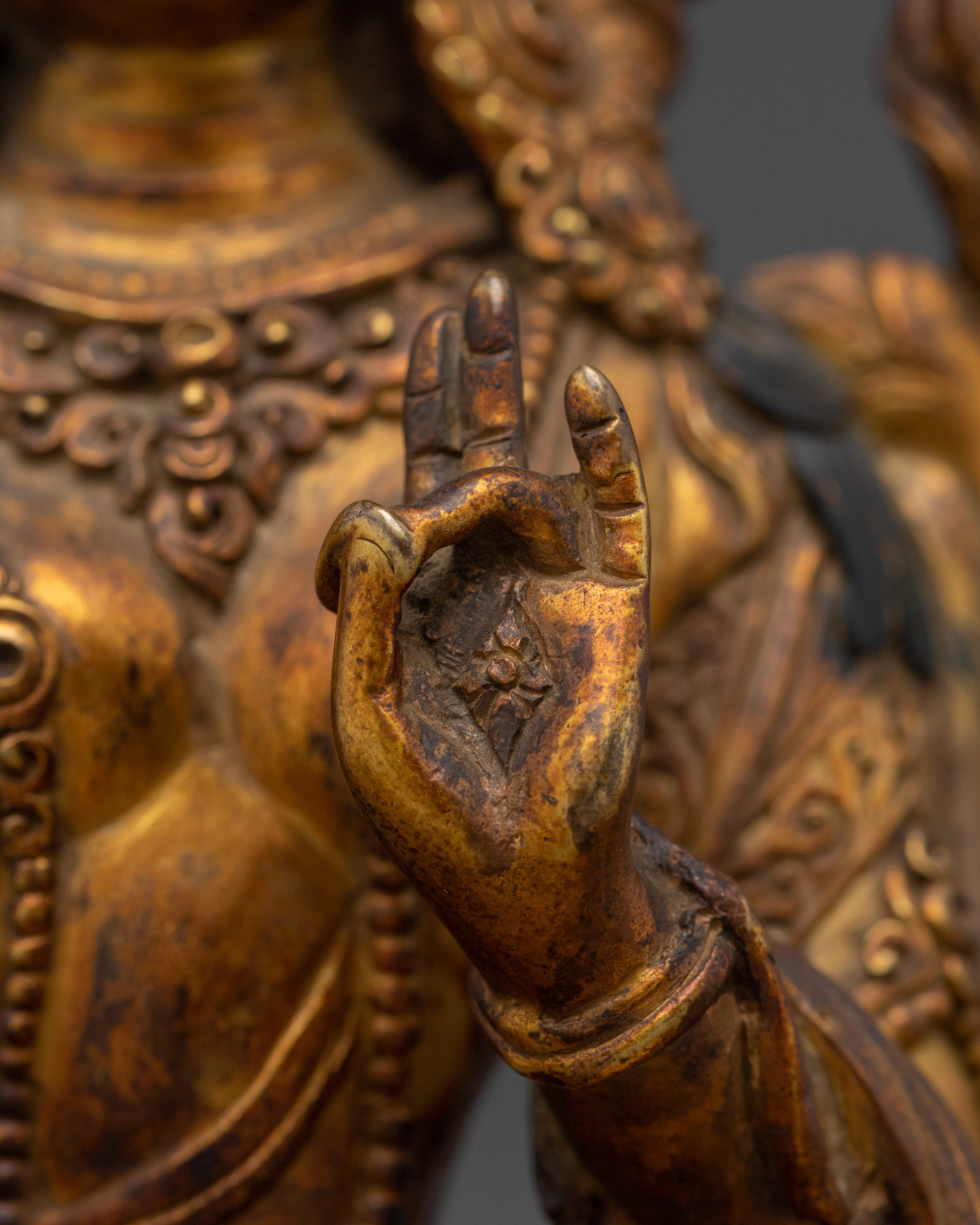 Green Tara Copper Body Sculpture | Bodhisattva of Compassion & Action