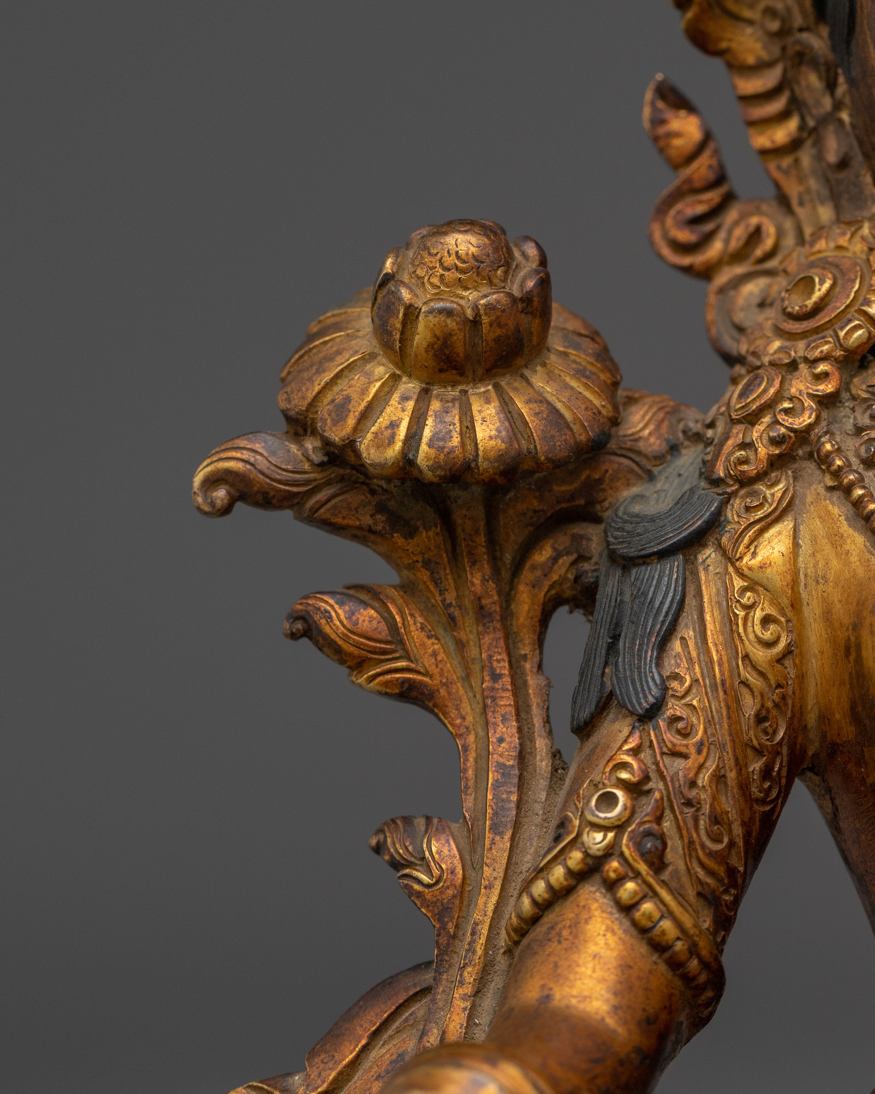 Green Tara Copper Body Sculpture | Bodhisattva of Compassion & Action