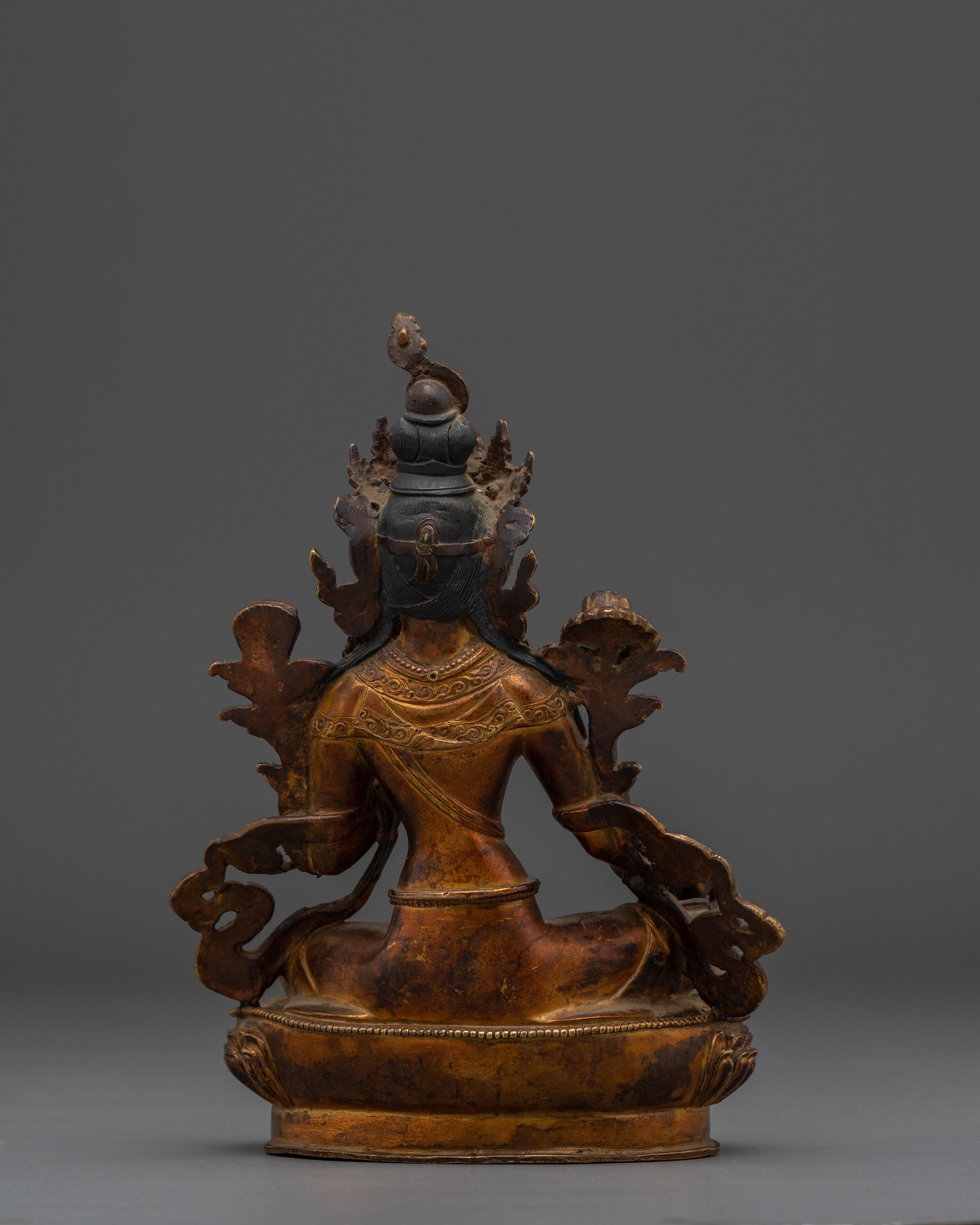 Green Tara Copper Body Sculpture | Bodhisattva of Compassion & Action