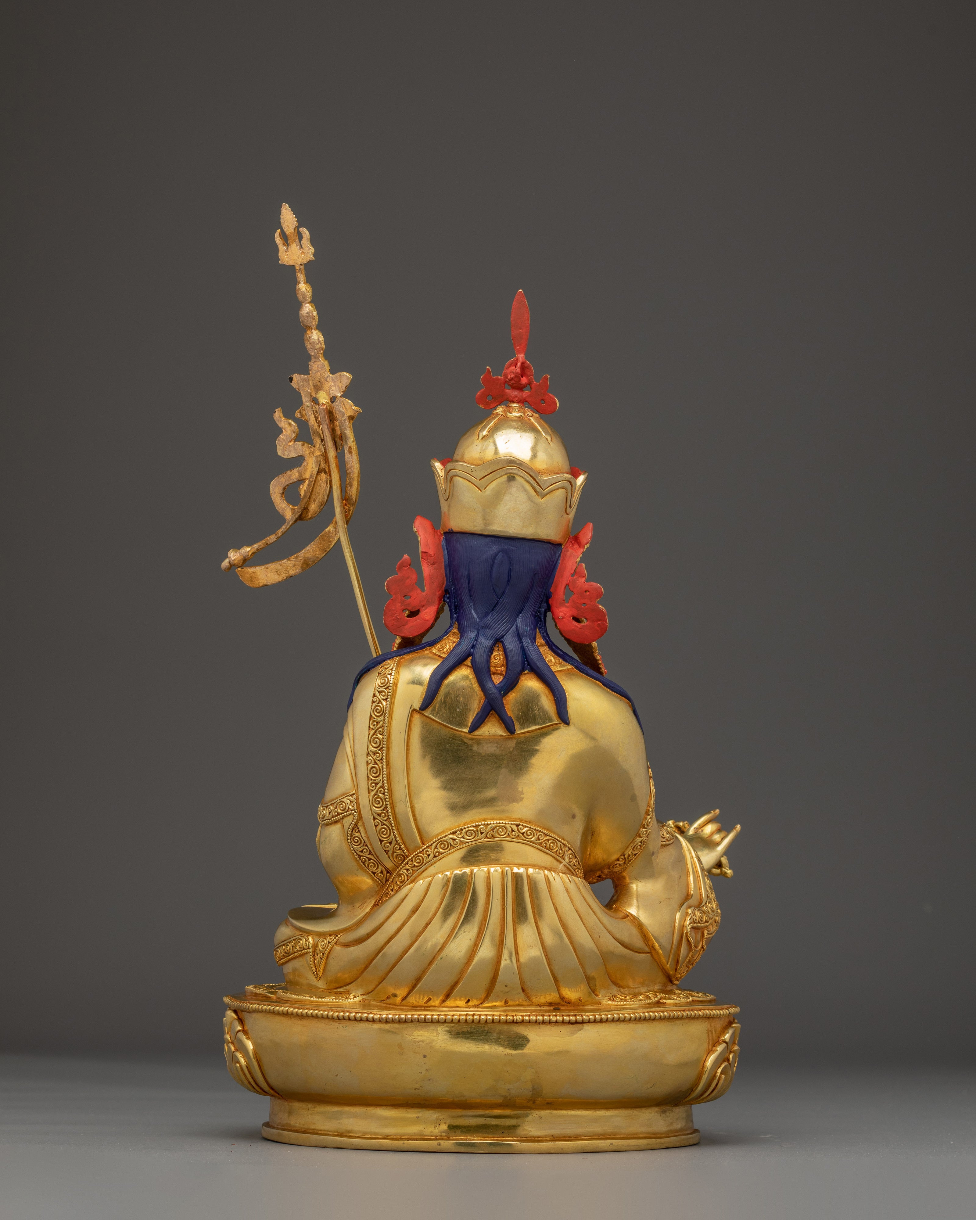 Guru Rinpoche Statue in 24K Gold with Gemstones | A Symbol of Wisdom & Protection