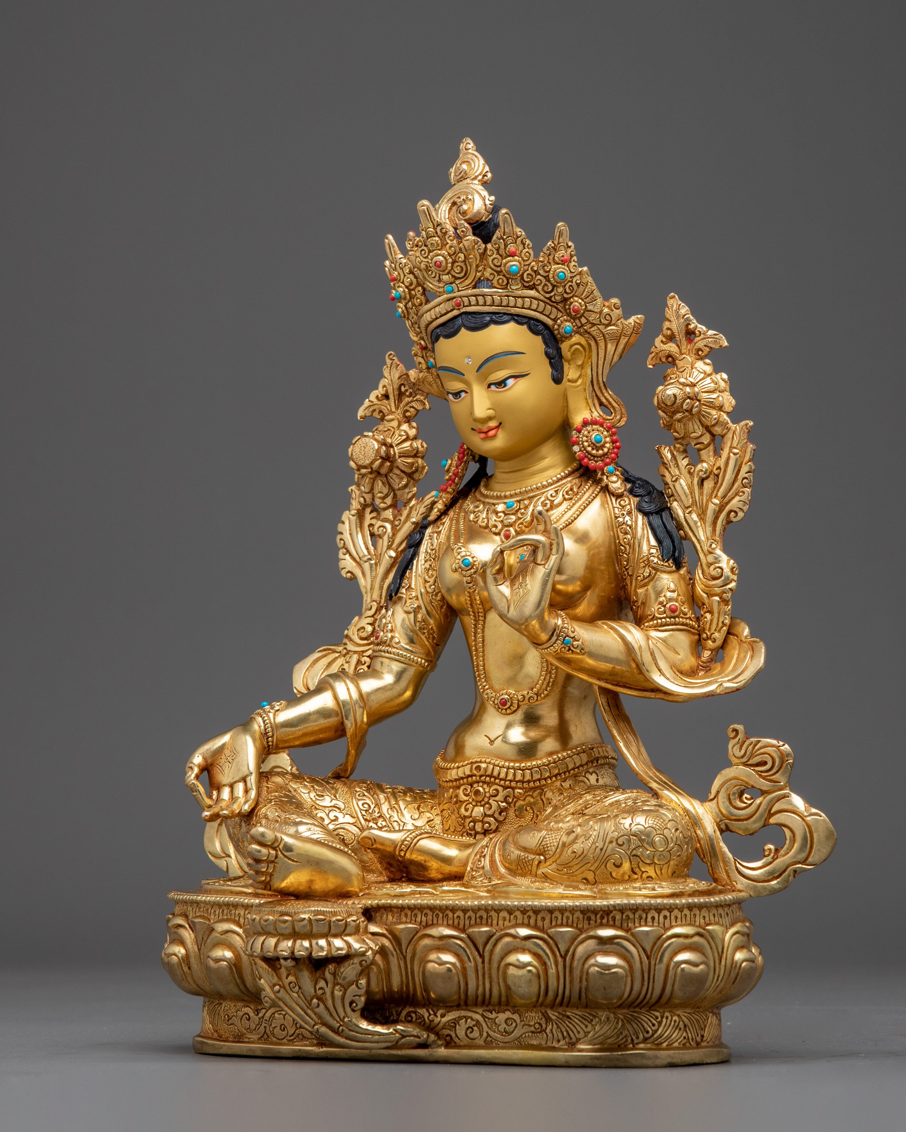 Green Tara Statue: The Buddhist Compassionate Goddess