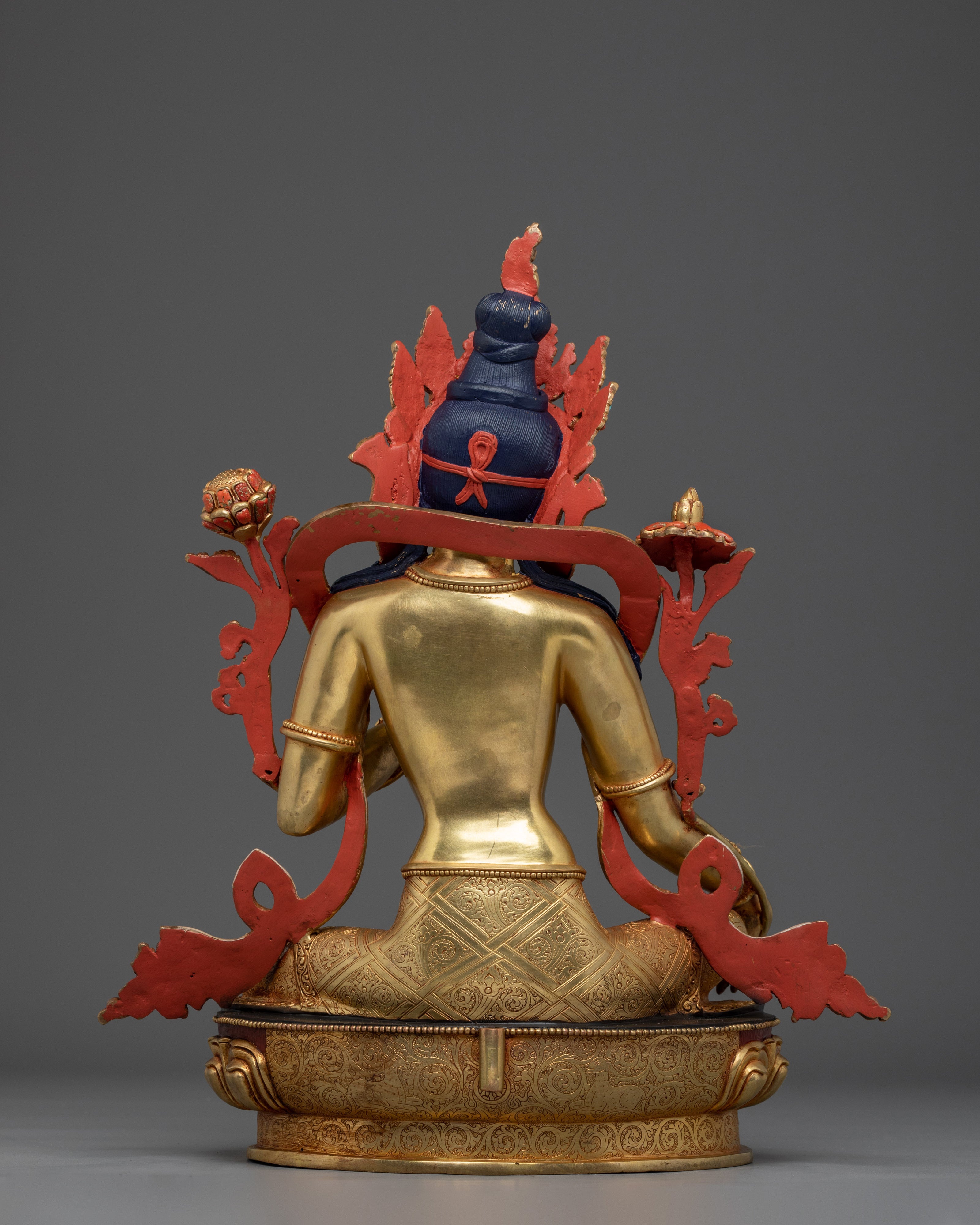 24K Gold Gilded Bodhisattva Set | Copper, and Gemstones