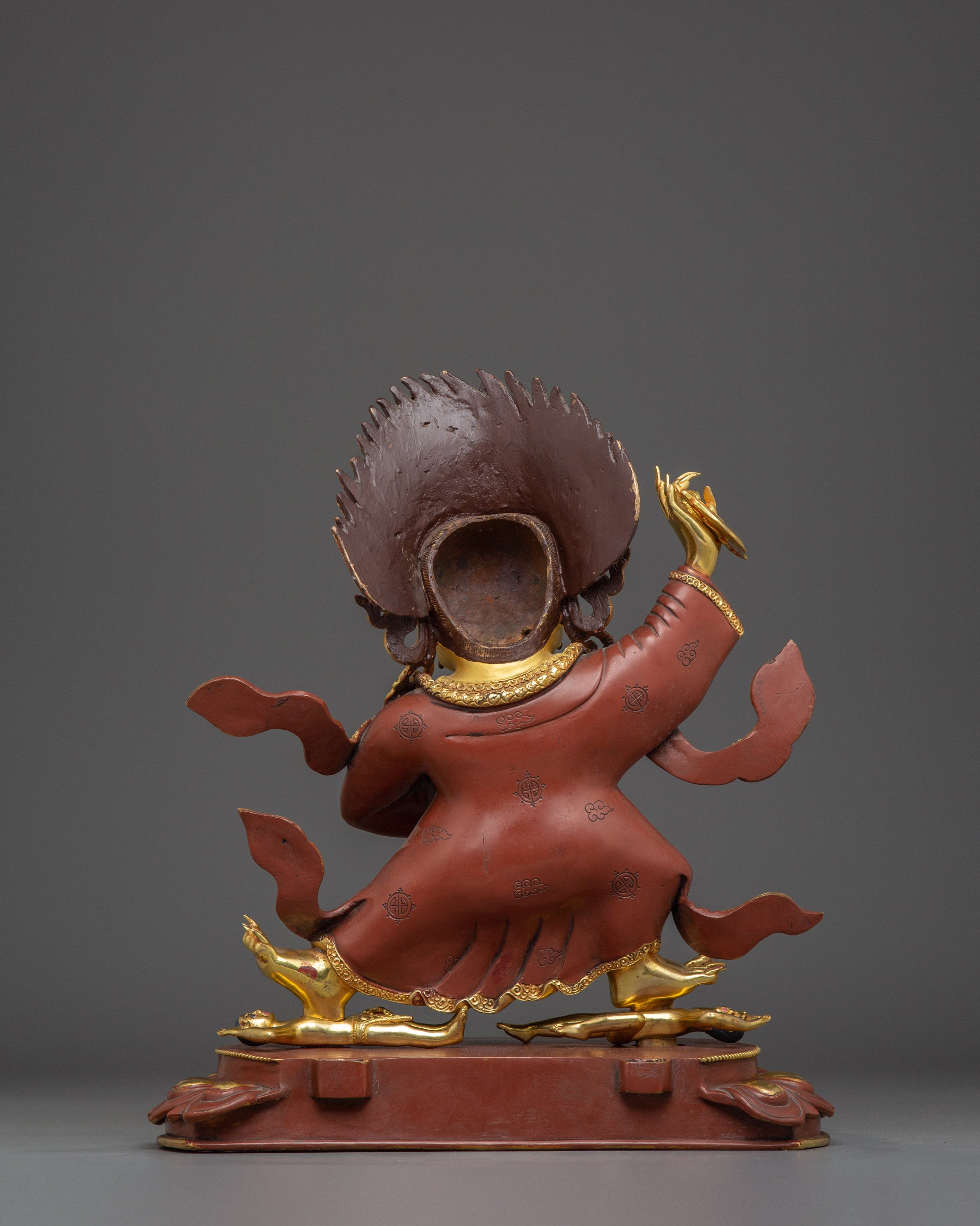 Fierce Protector Mahakala Bernagchen | Nepali Gold Gilded Statue
