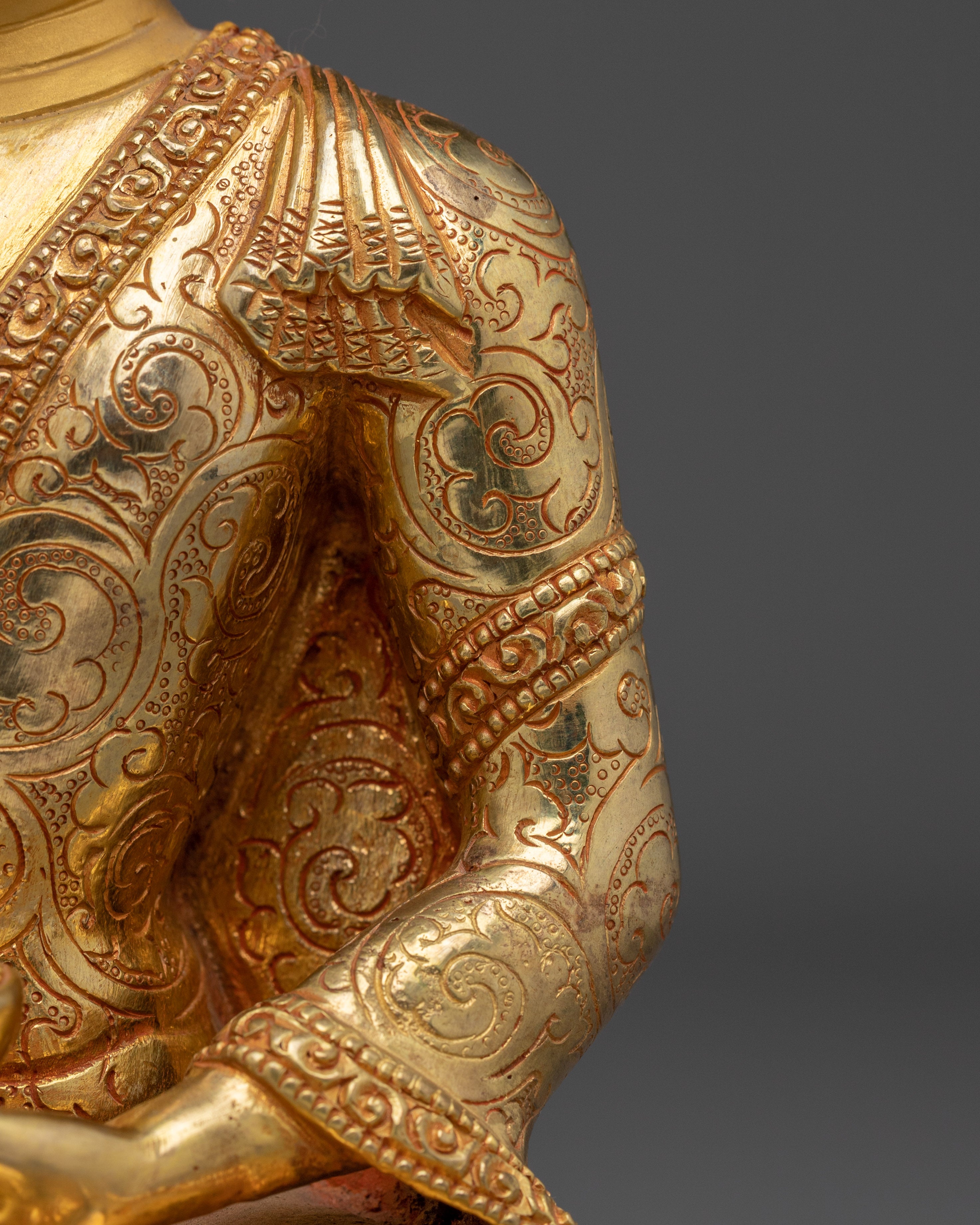 Himalayan Amoghasiddhi Statue | Nepali Handcrafted Gold Icon