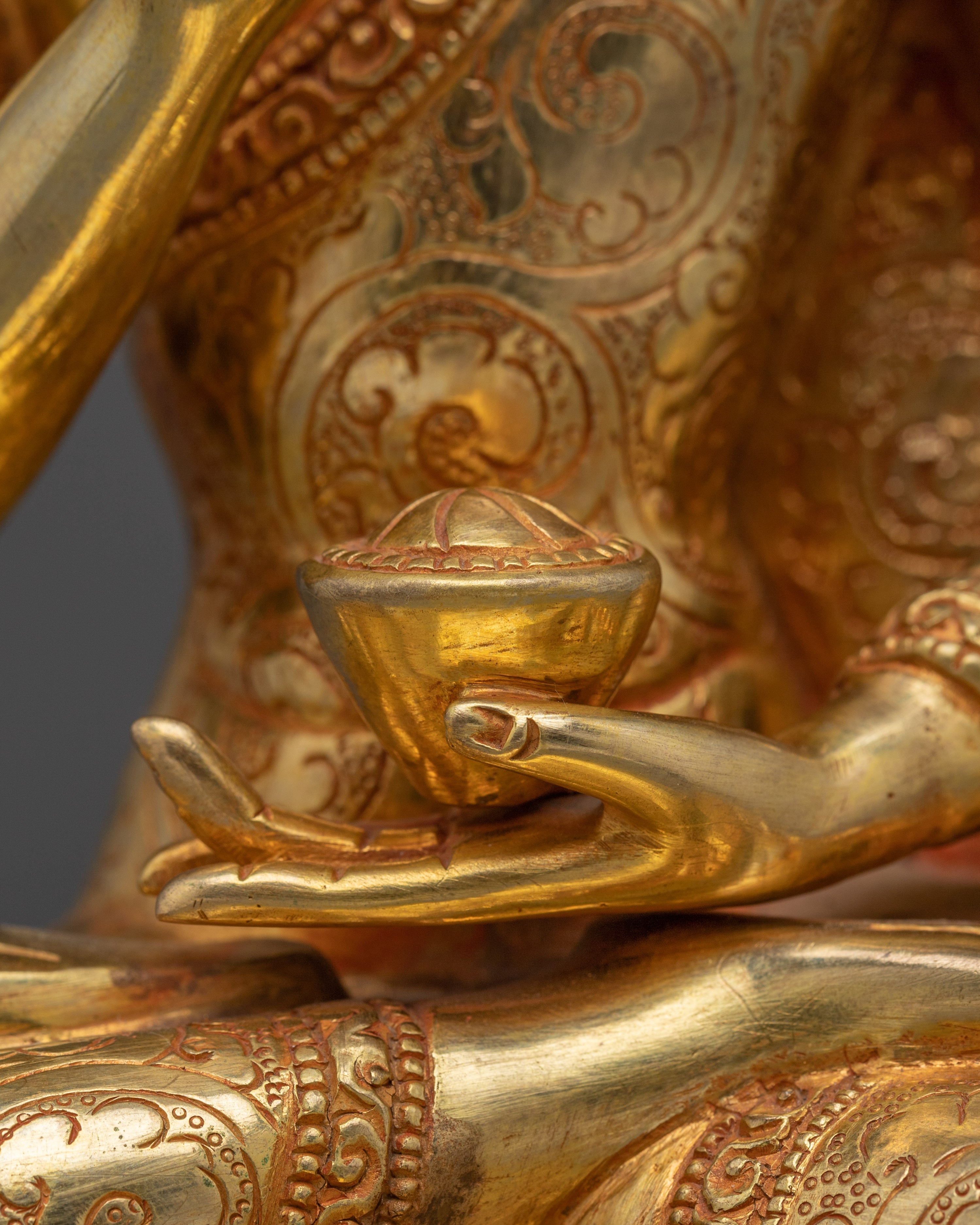 Himalayan Amoghasiddhi Statue | Nepali Handcrafted Gold Icon