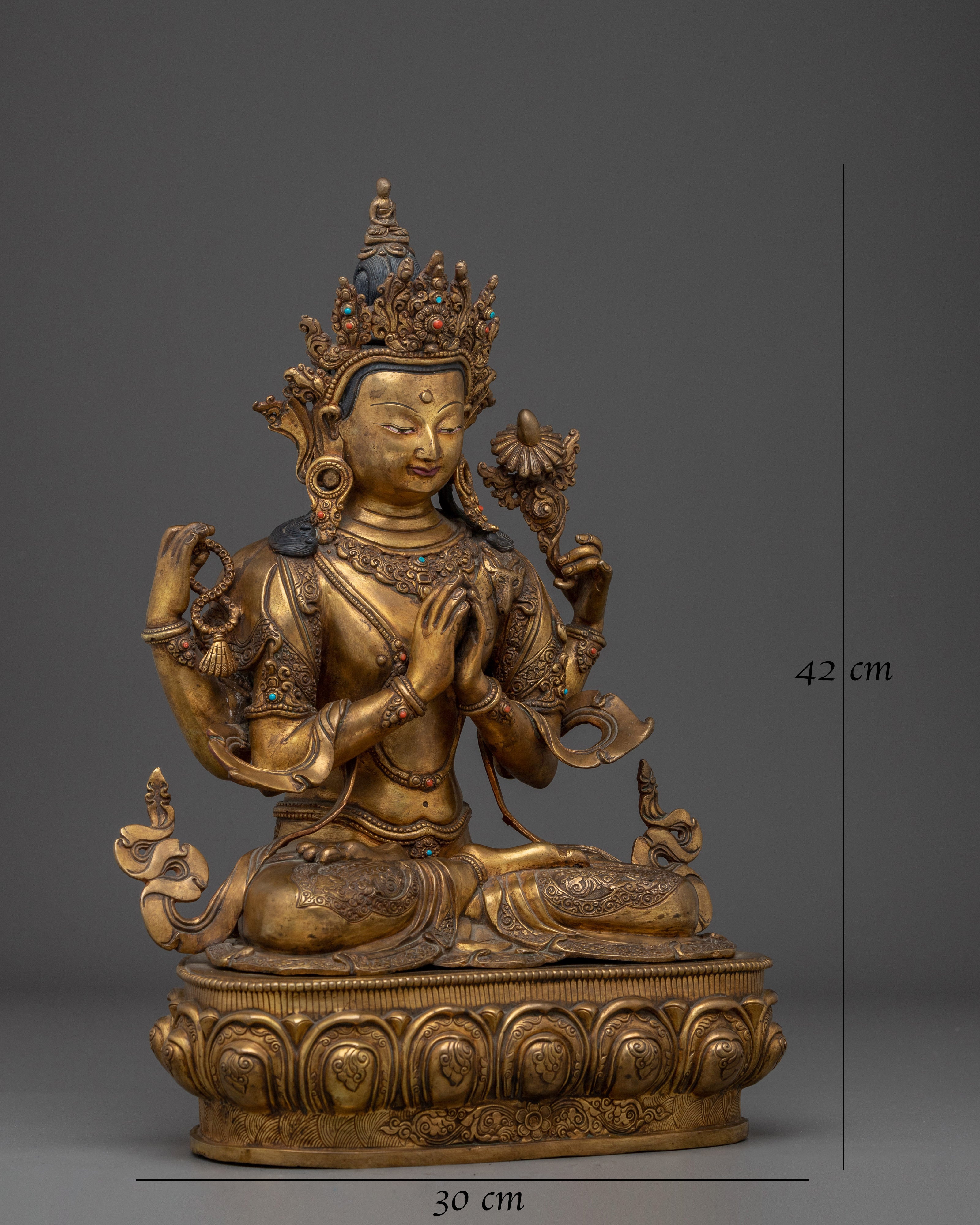 Divine Compassion Bodhisattva Chenrezig Statue 