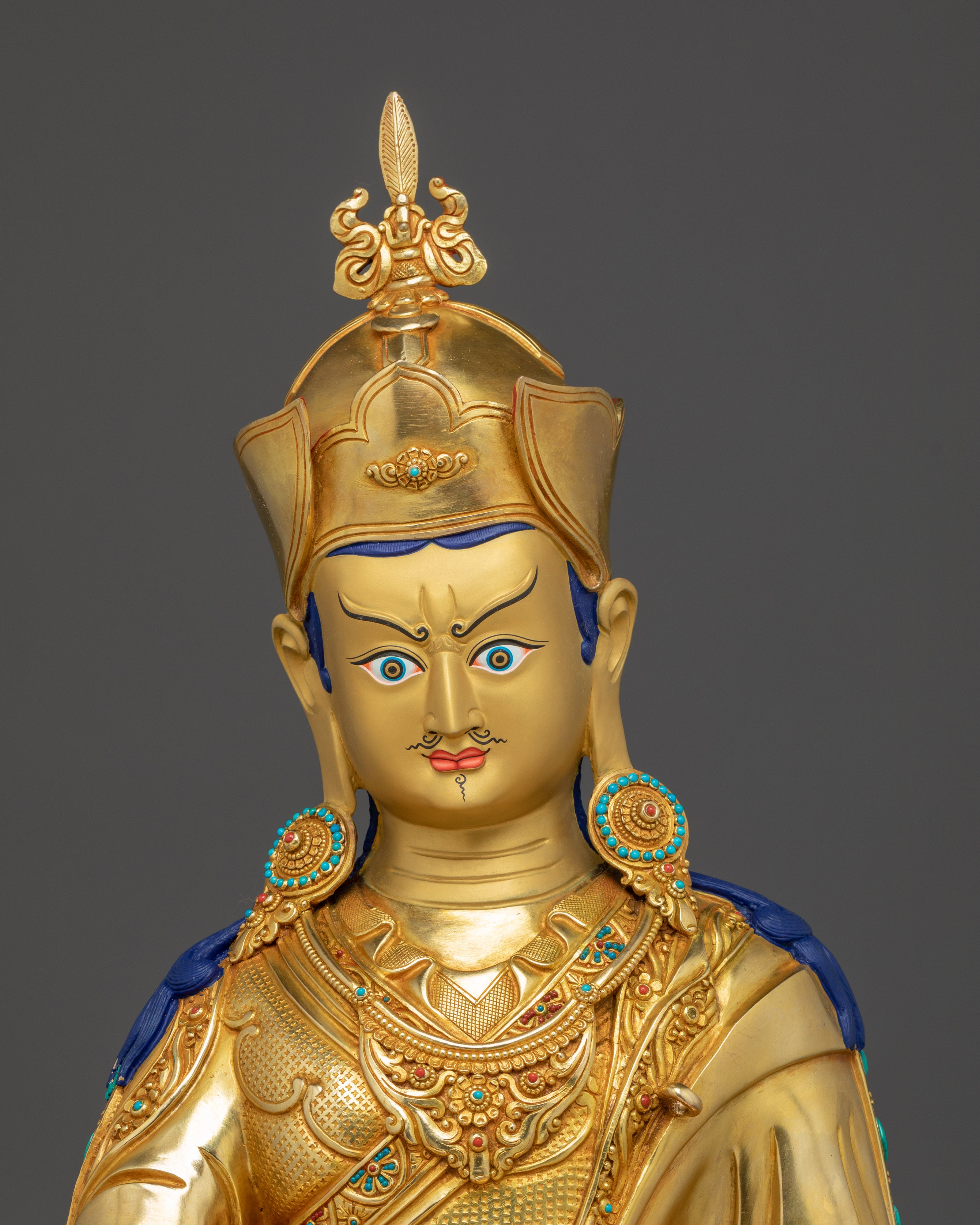Guru Rinpoche Art, Enlightened Vajra Holder | Nepali Handcrafted Icon