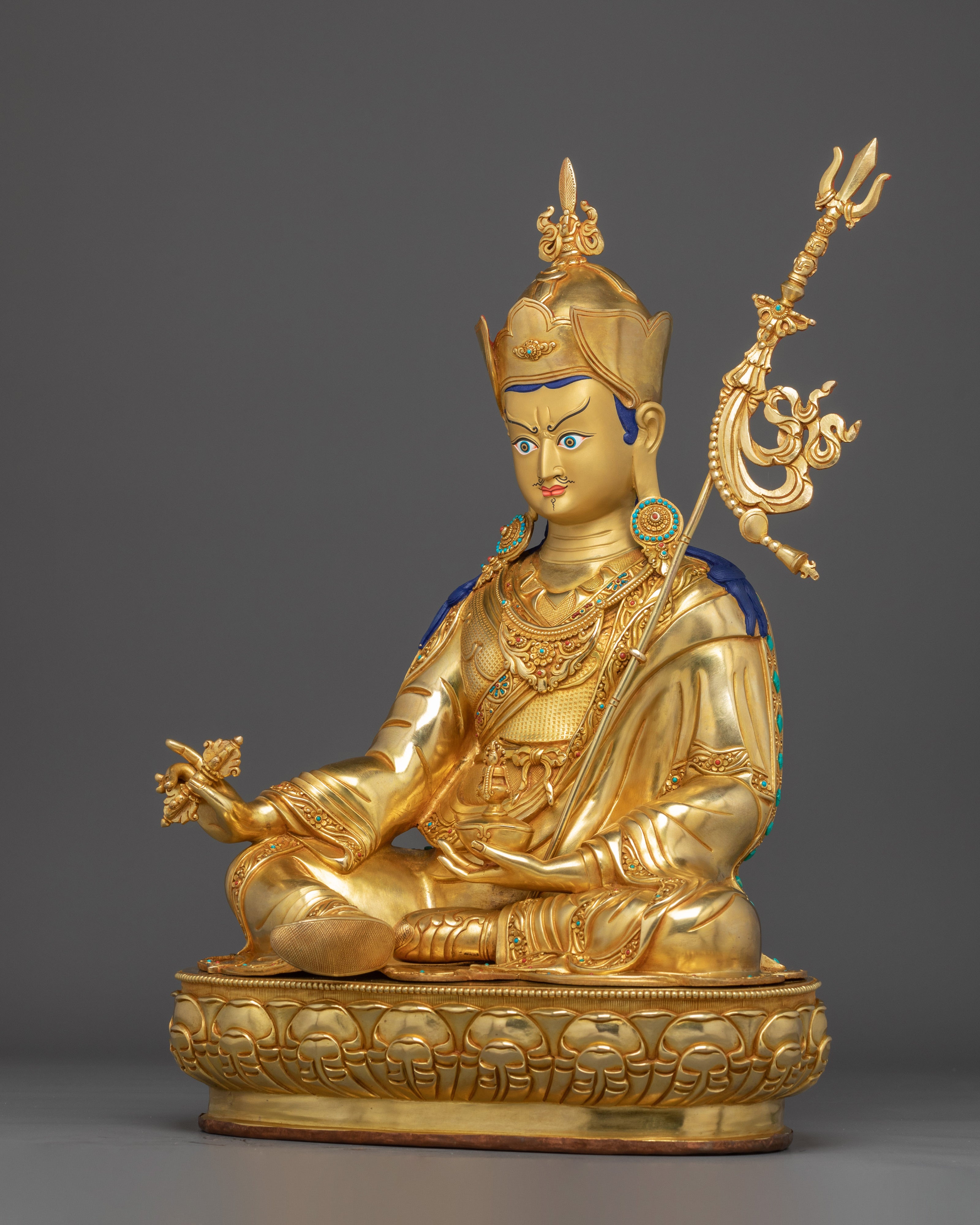 Guru Rinpoche Art, Enlightened Vajra Holder | Nepali Handcrafted Icon