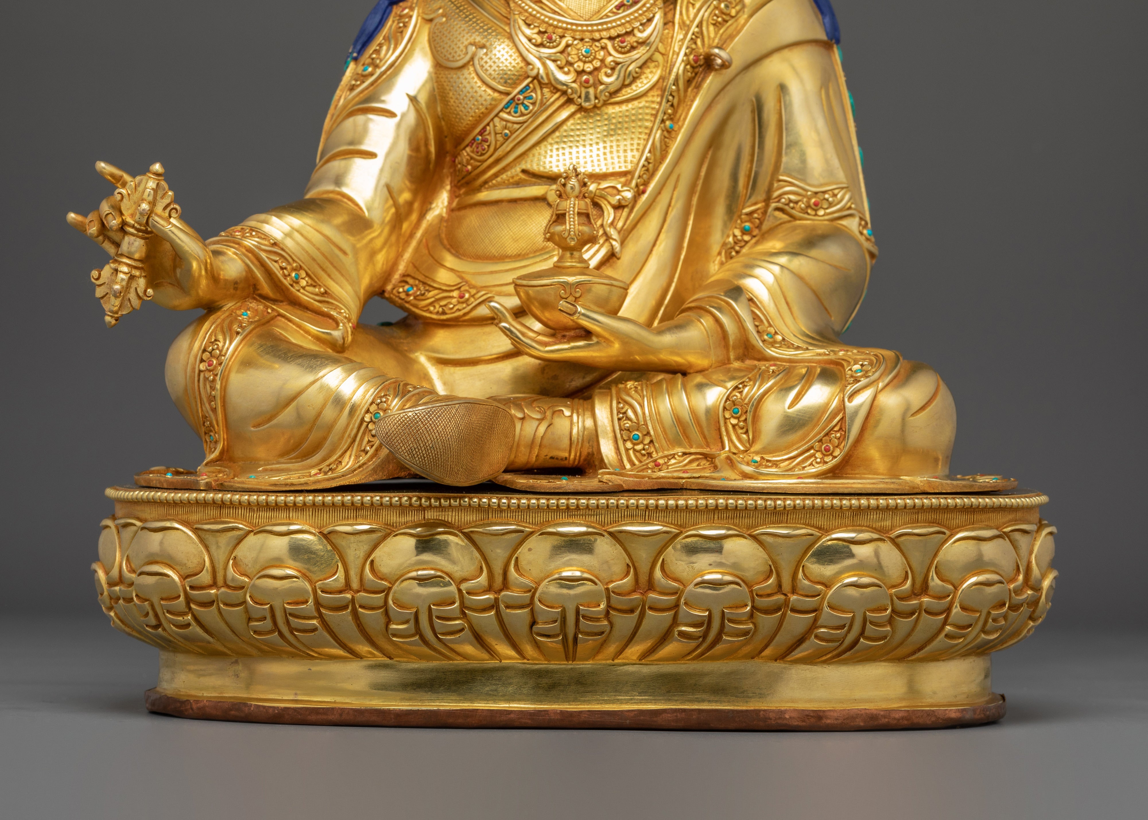 Guru Rinpoche Art, Enlightened Vajra Holder | Nepali Handcrafted Icon