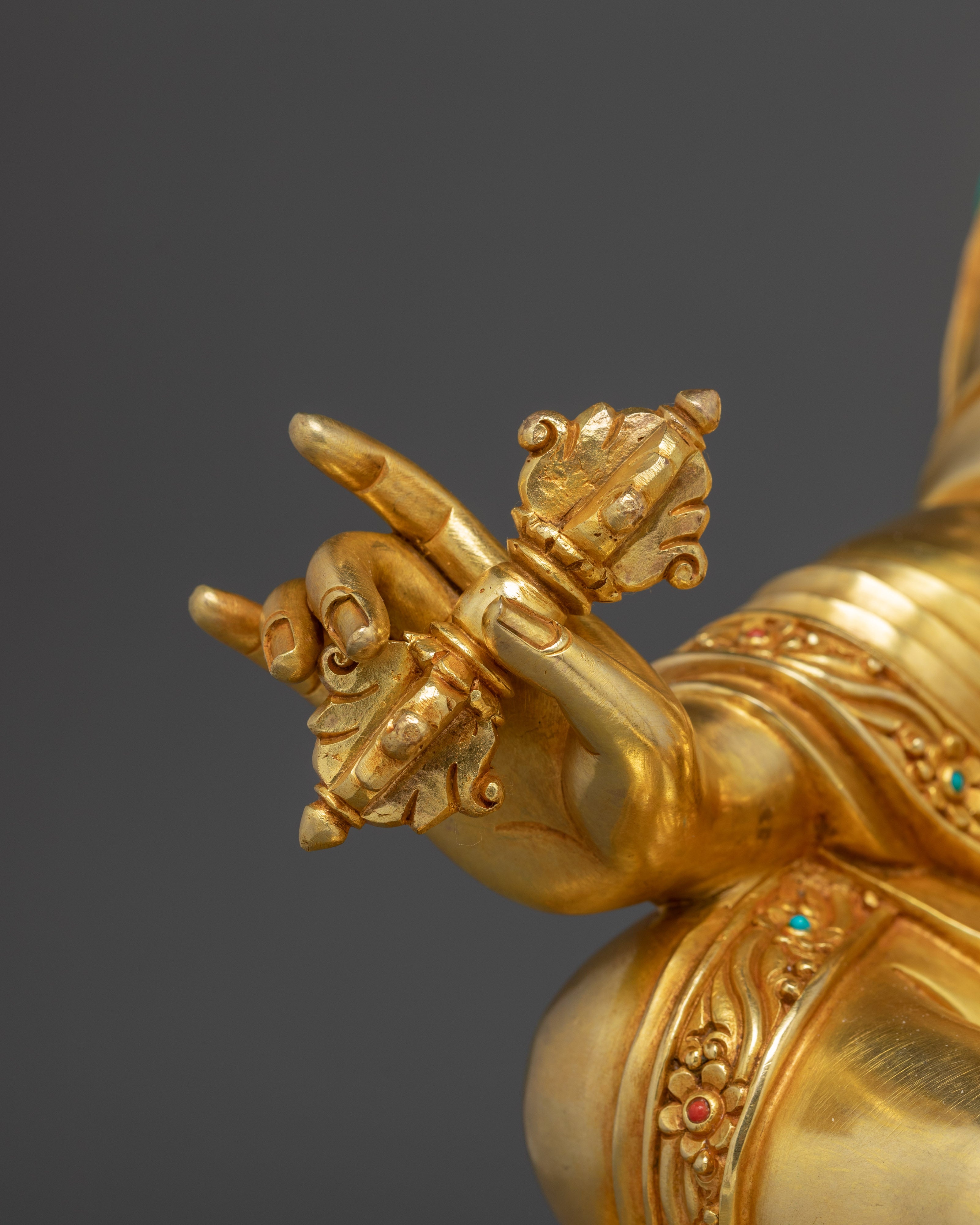 Guru Rinpoche Art, Enlightened Vajra Holder | Nepali Handcrafted Icon