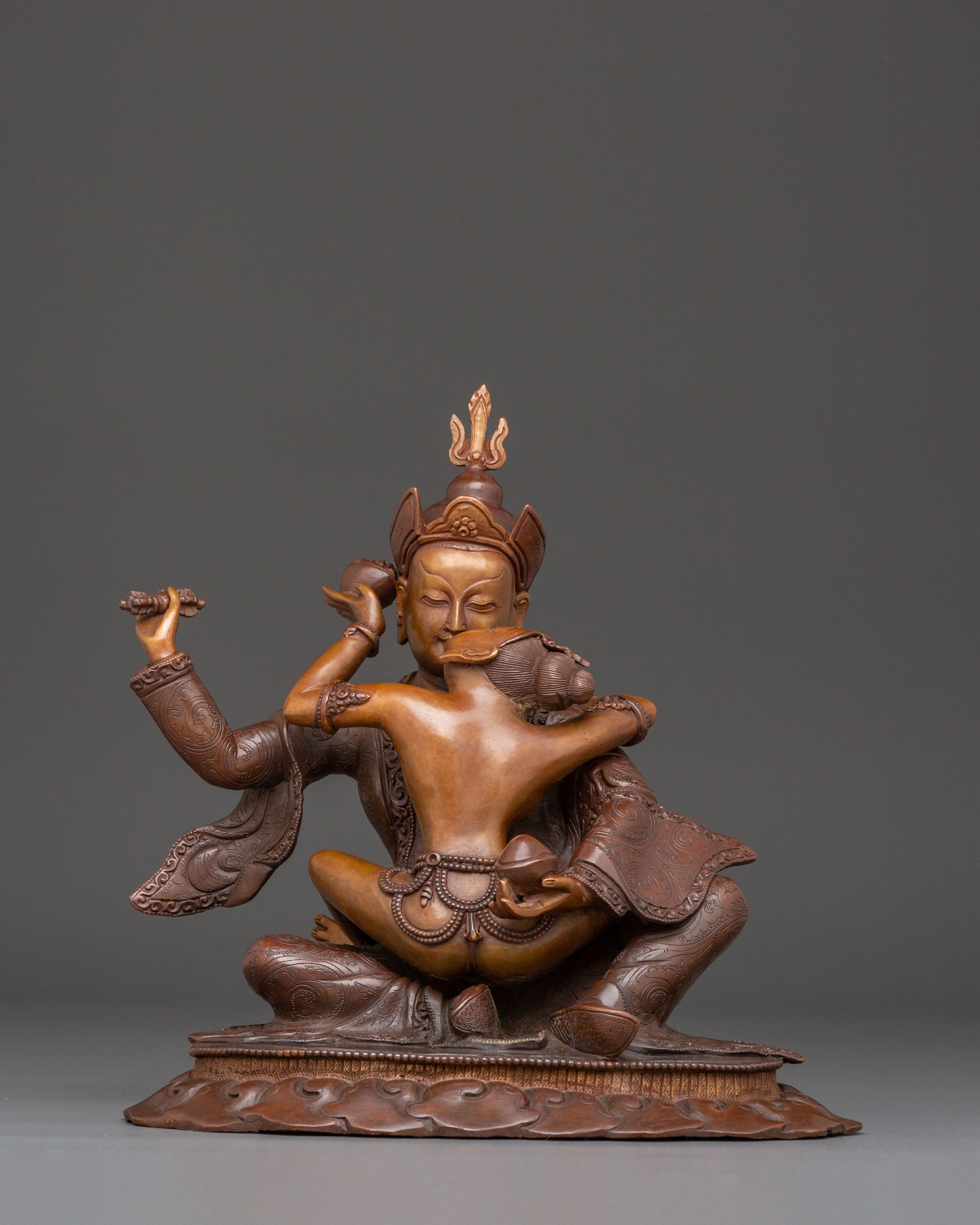 Himalayan Copper Sculpture of Vajra Master Padmasambhava | Lotus-Born Guru