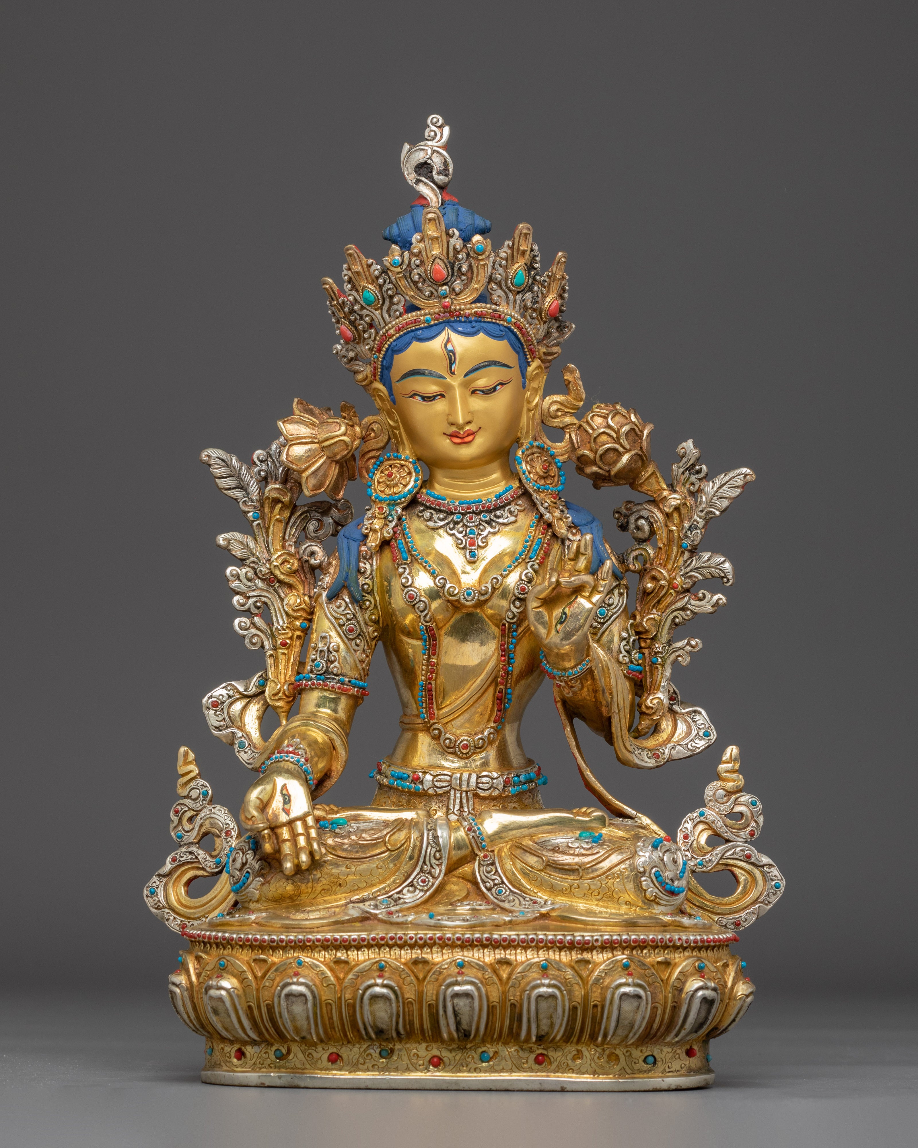 White Tara Statue, Goddess of Longevity and Healing