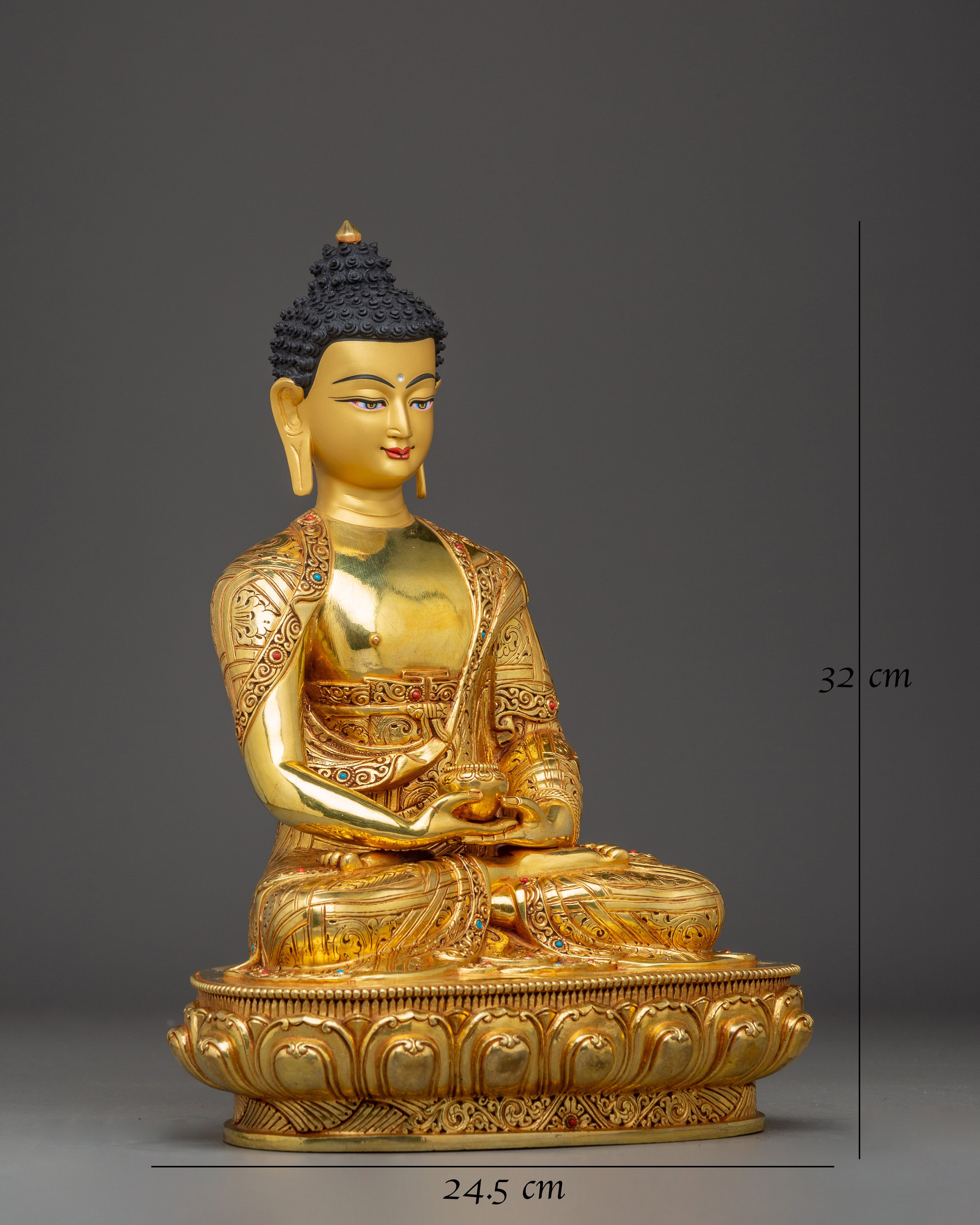 Amitabha Buddha  Statue: Himalayan Handmade Artwork 