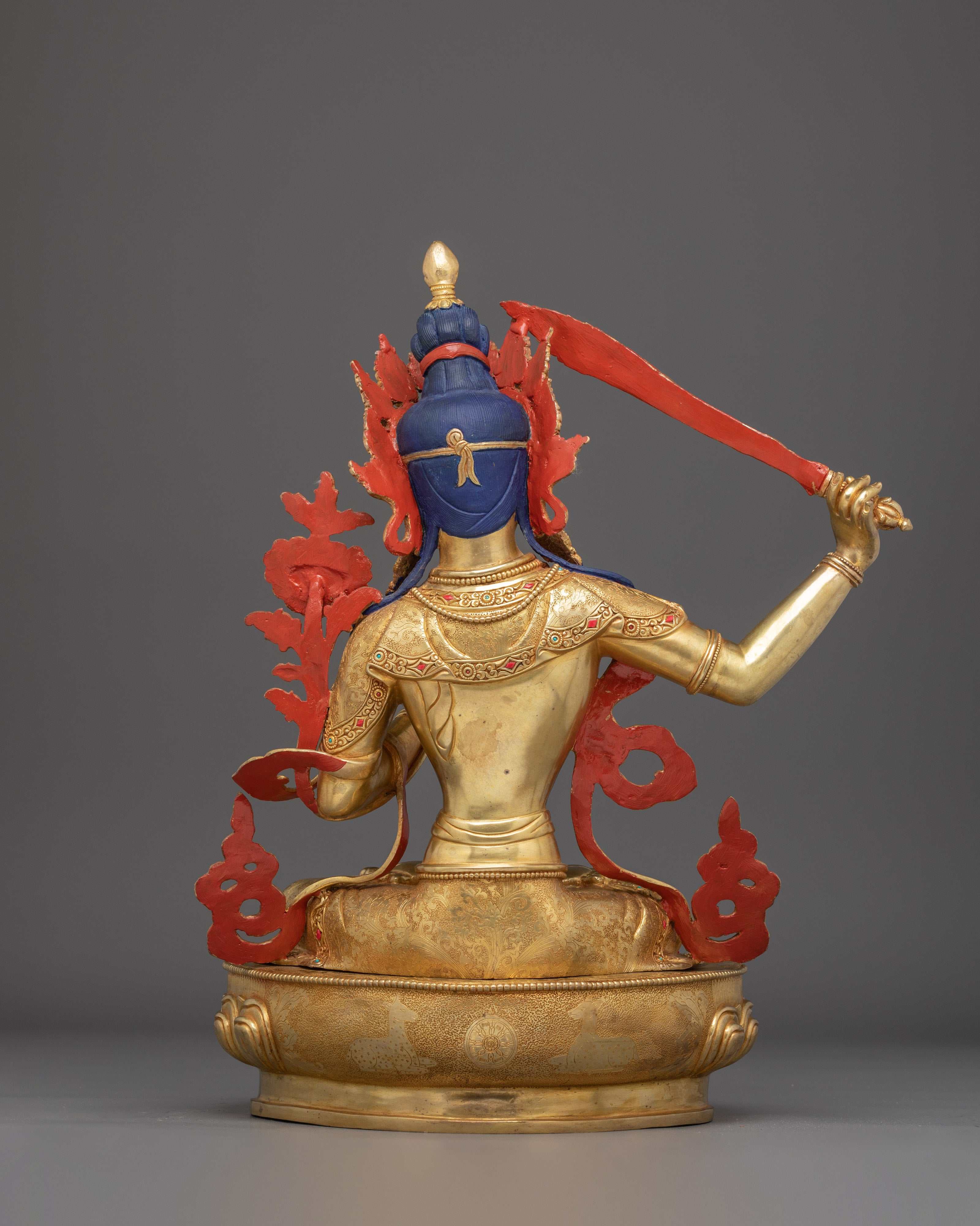 Golden Manjushri Art: The Wisdom Bodhisattva