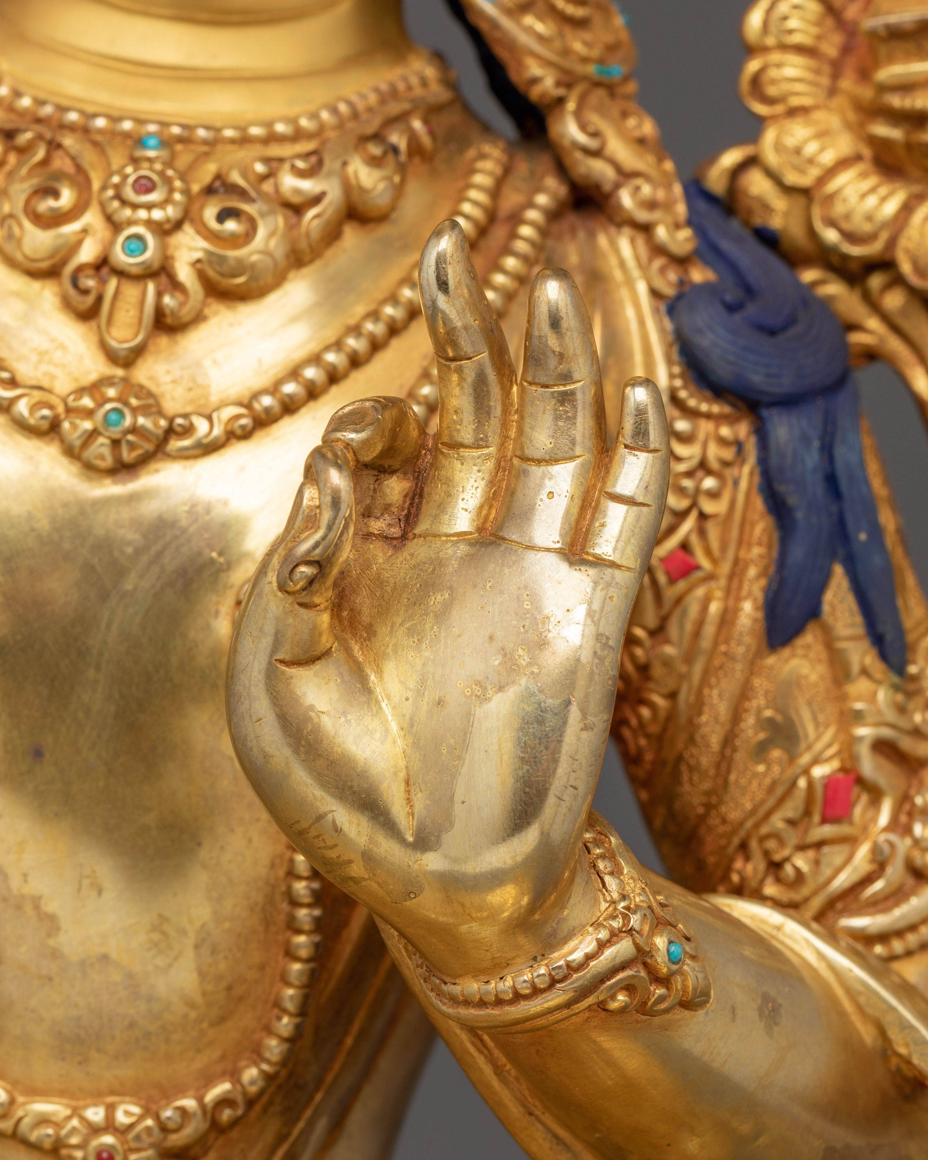 Golden Manjushri Art: The Wisdom Bodhisattva