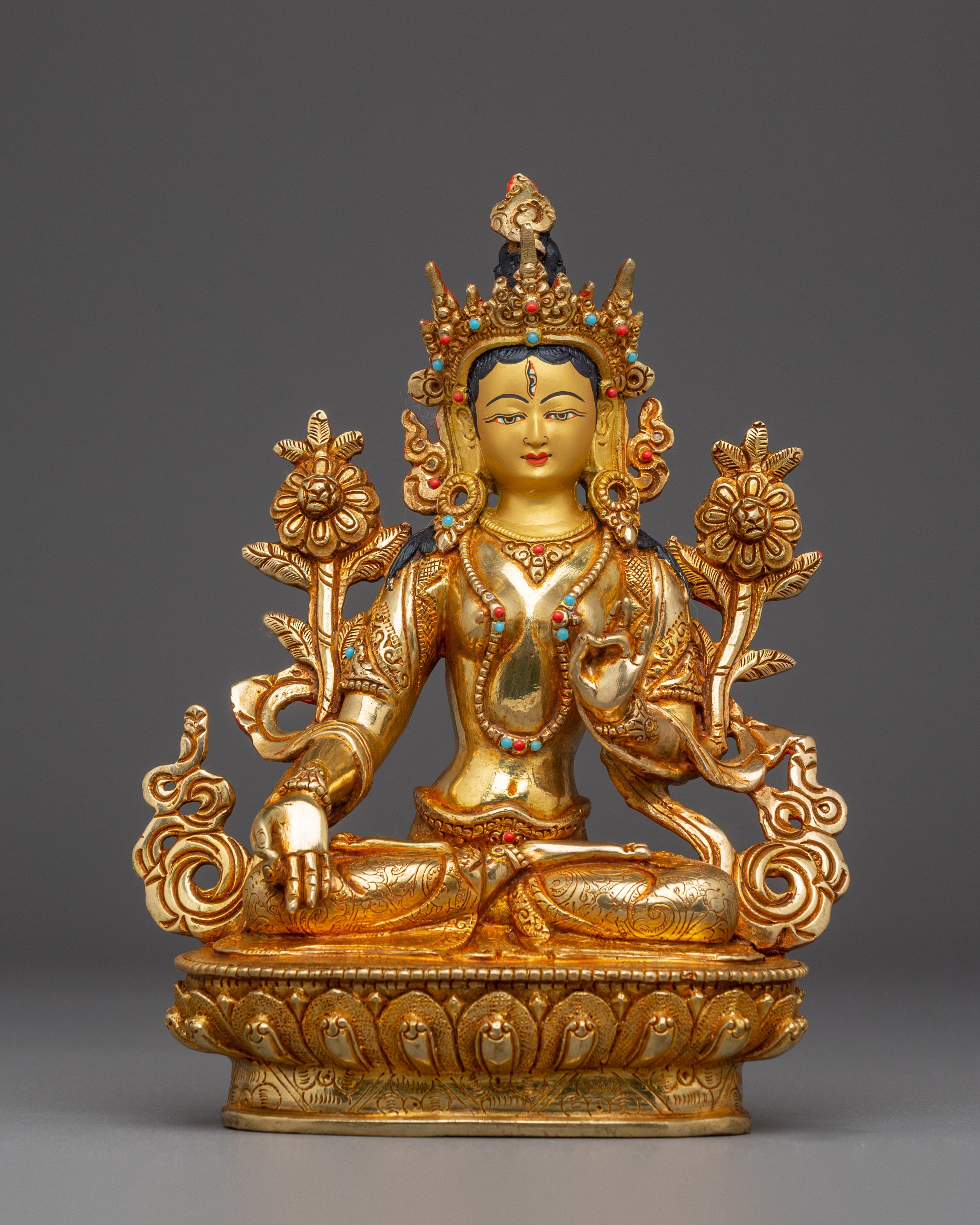 Buddhist White Tara Deity Statue