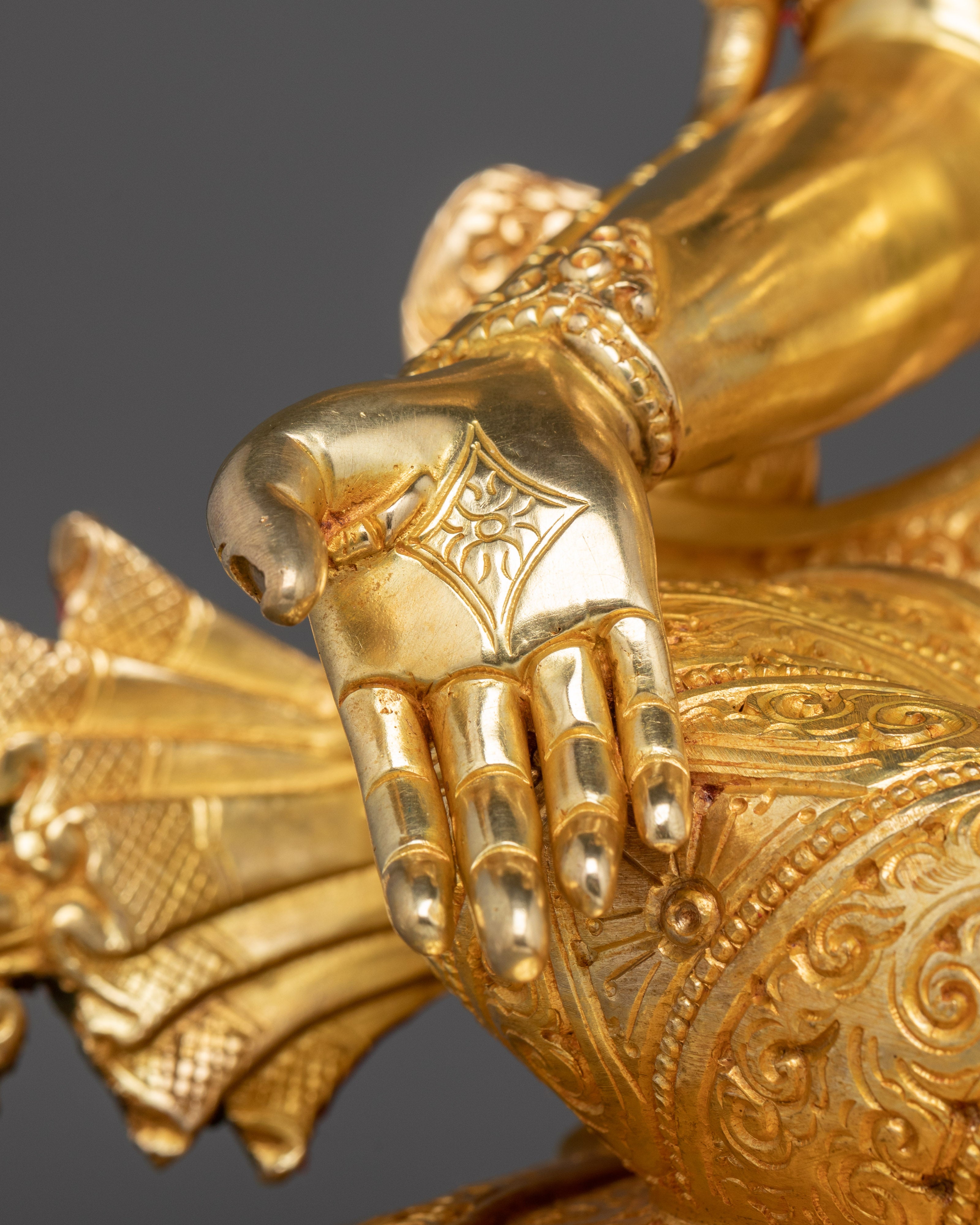Radiant Golden Shyama Tara Figurine | Green Tara - Mother of Liberation