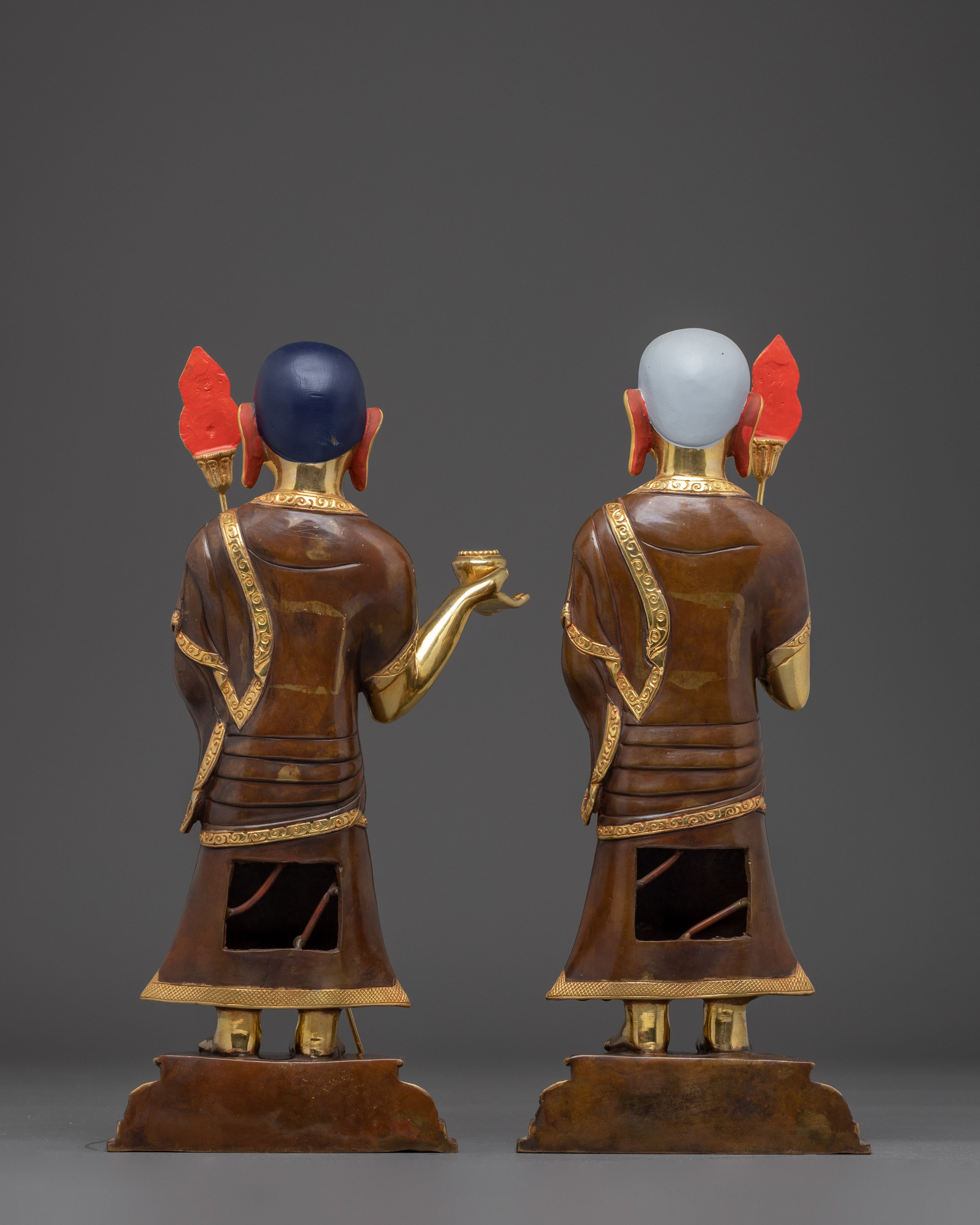 Shakyamuni Buddha and his Disciples: Shariputra and Maudgalyayana Statue