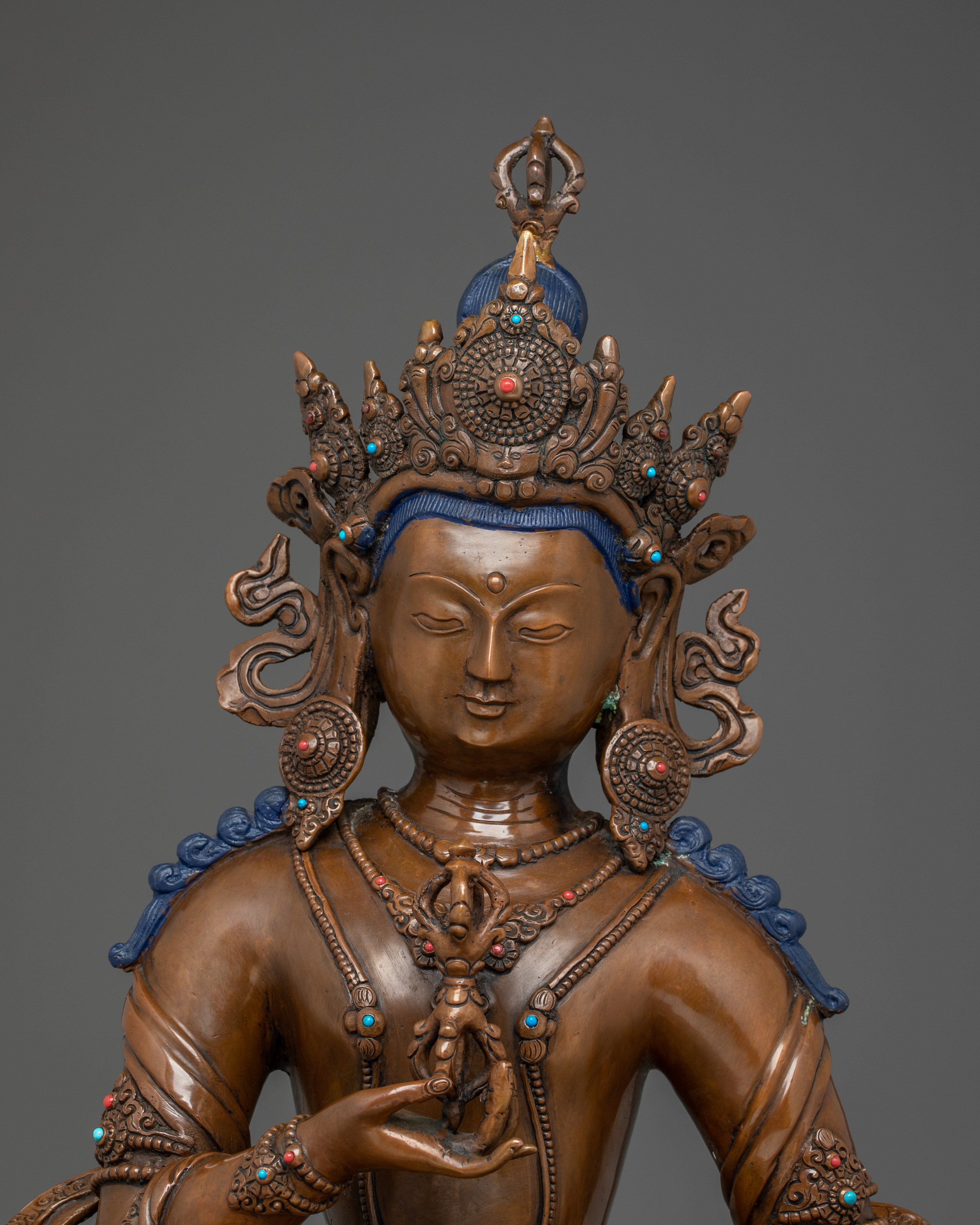 Vajrasattva Golden and Copper Artwork | Symbol of Spiritual Enlightenment