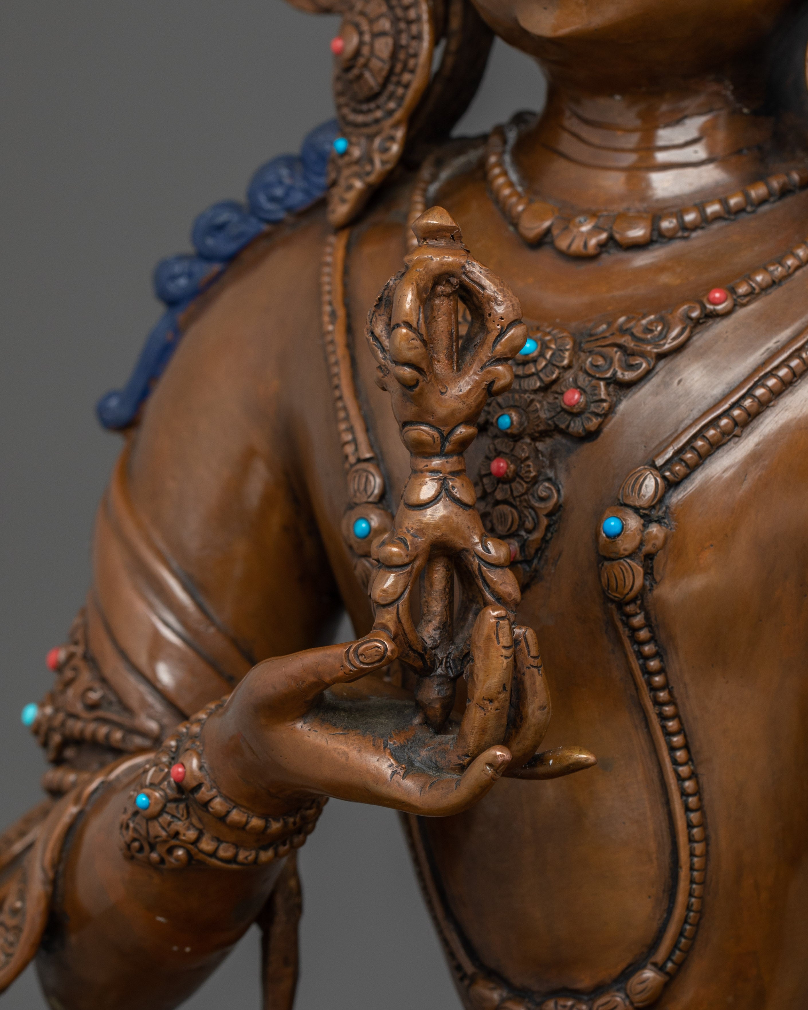 Vajrasattva Golden and Copper Artwork | Symbol of Spiritual Enlightenment