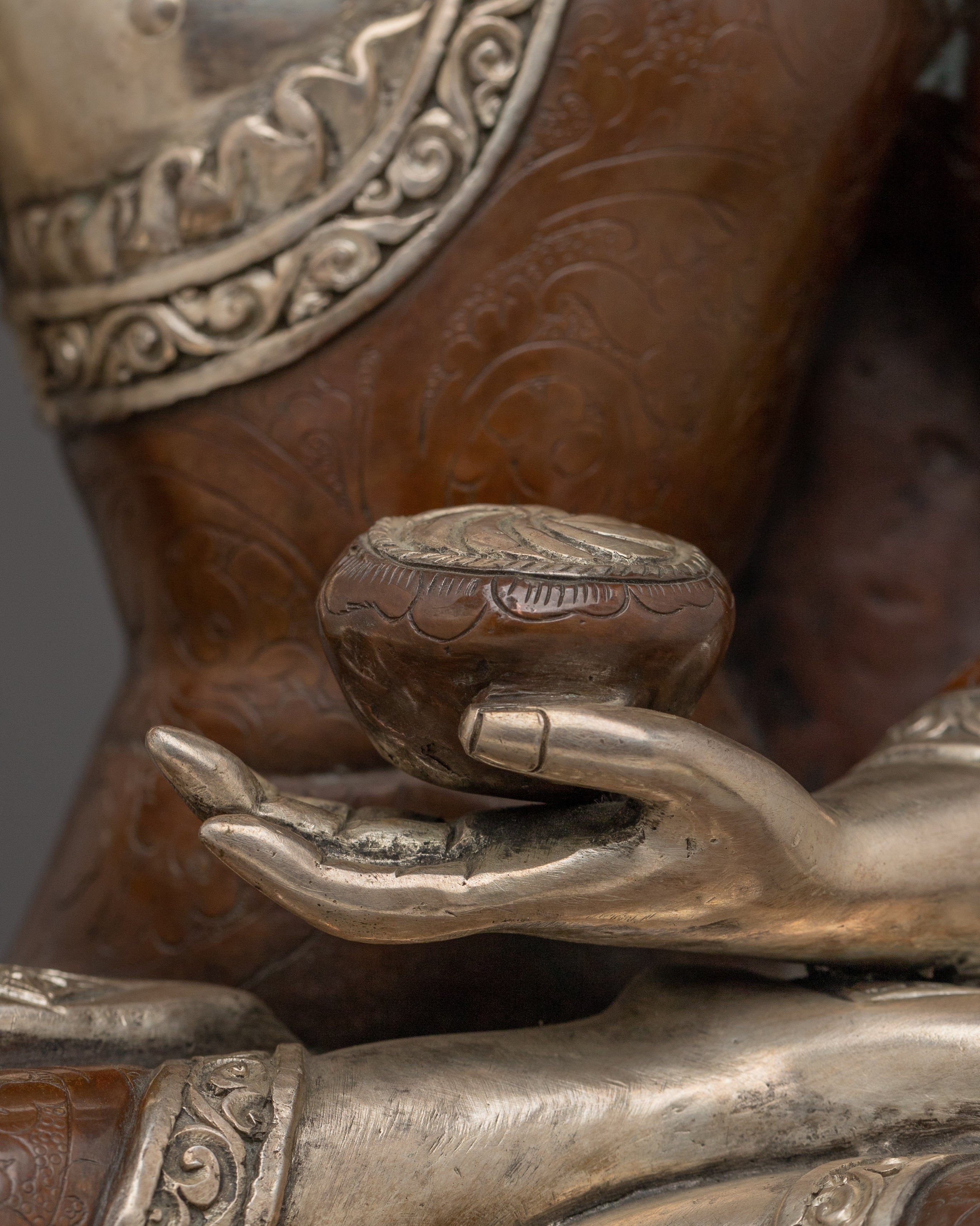 Handmade Copper Shakyamuni Buddha Statue