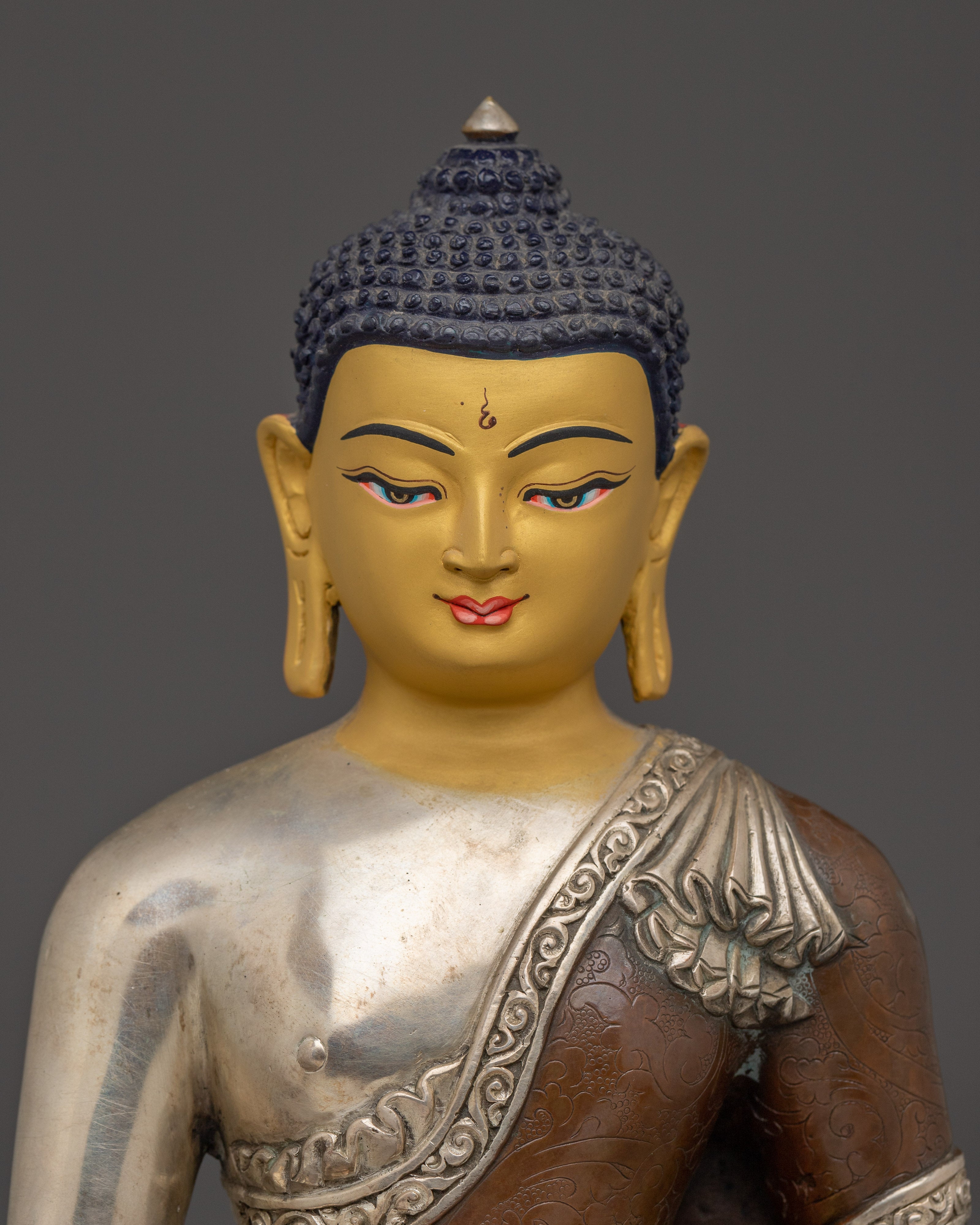 Handmade Copper Shakyamuni Buddha Statue