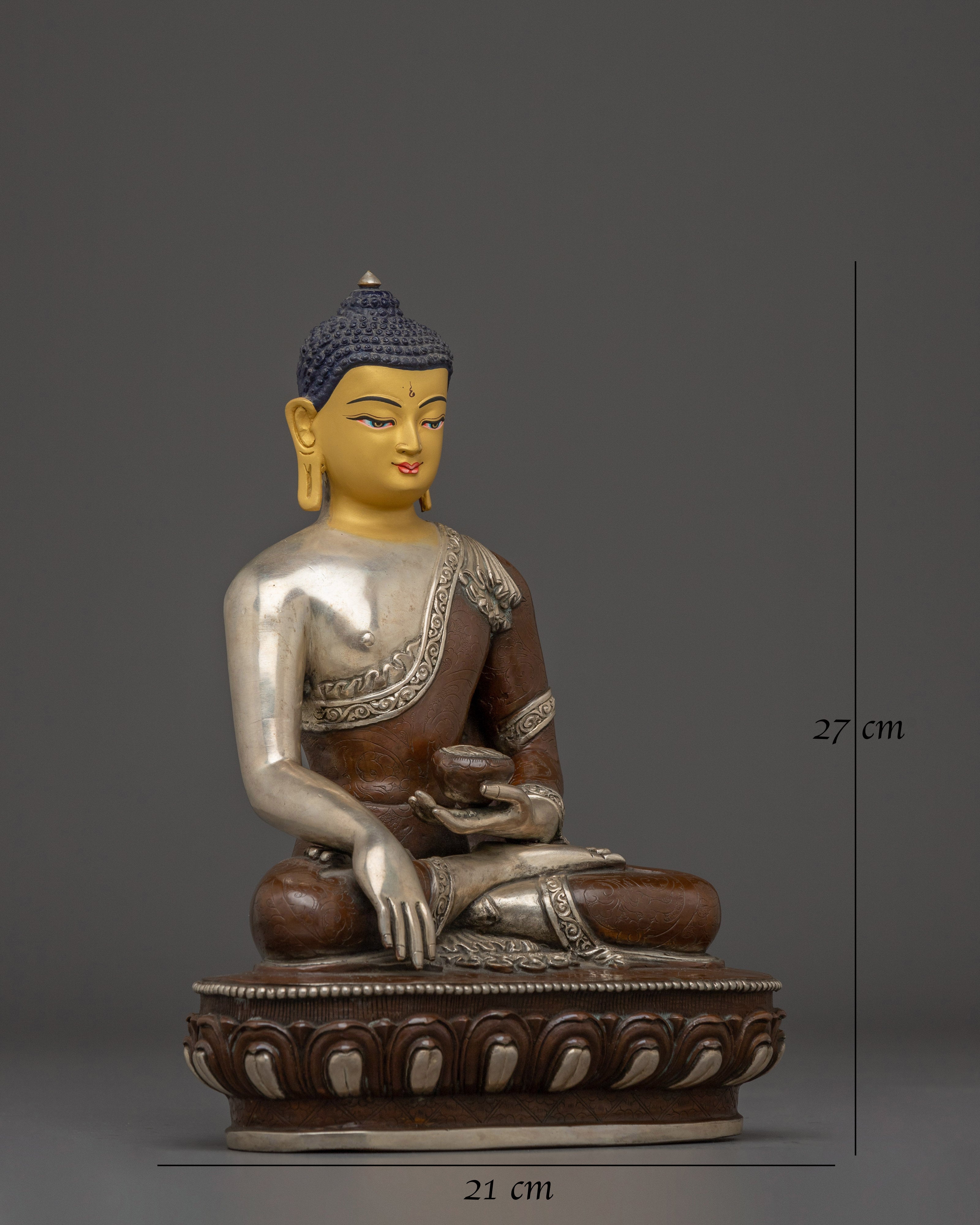 Handmade Copper Shakyamuni Buddha Statue