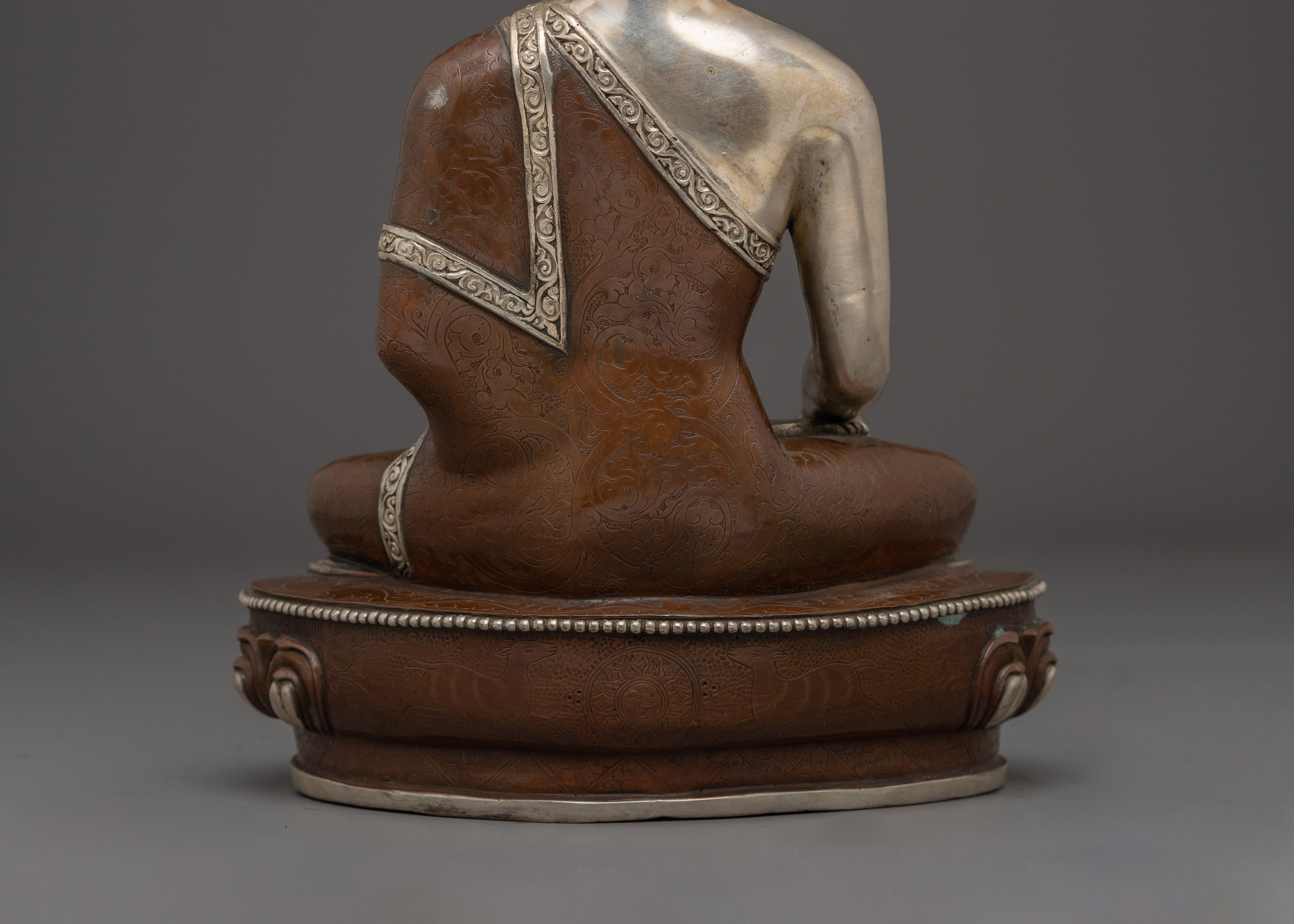 Handmade Copper Shakyamuni Buddha Statue