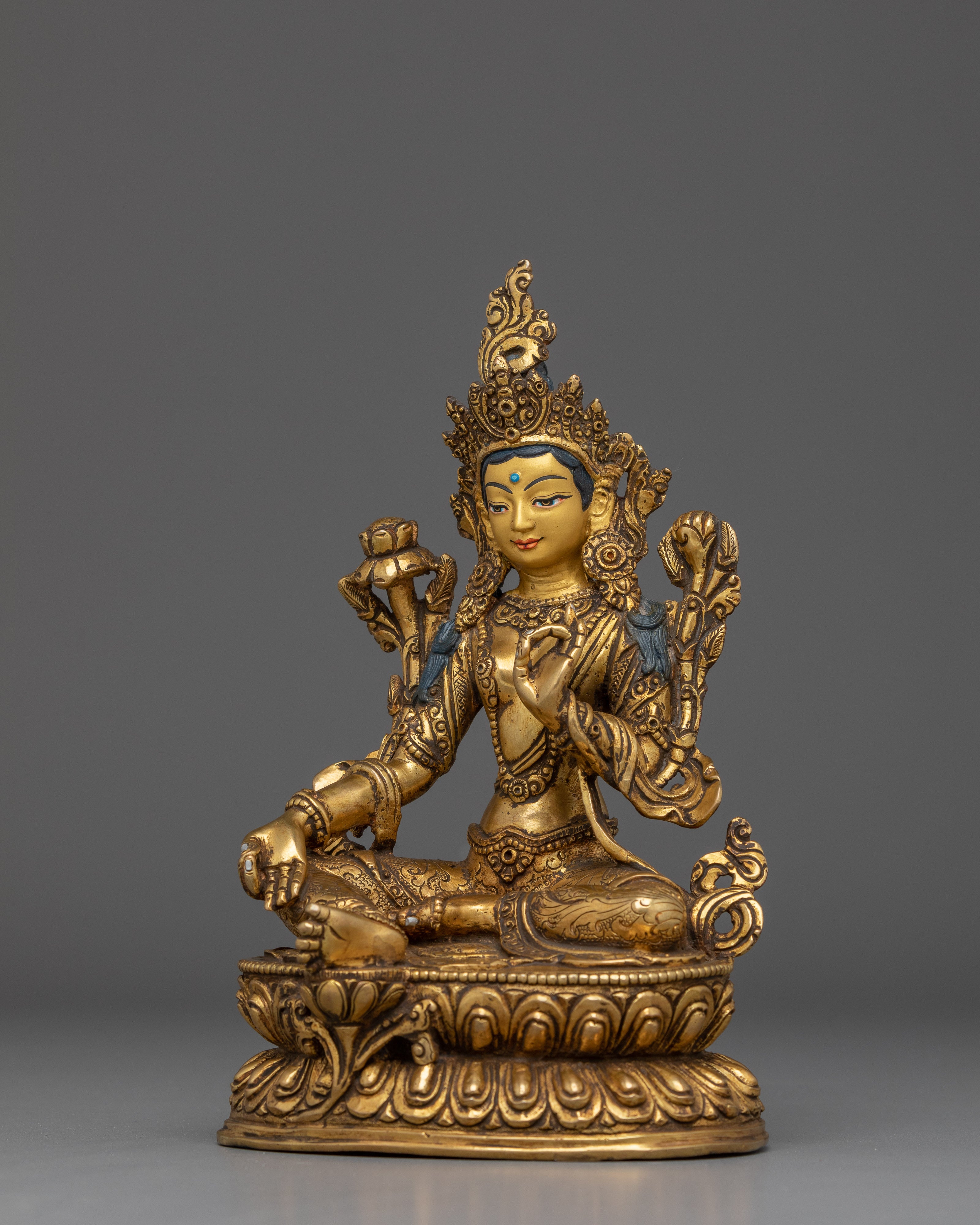 Compassionate Mother Green Tara Handmade  Statue