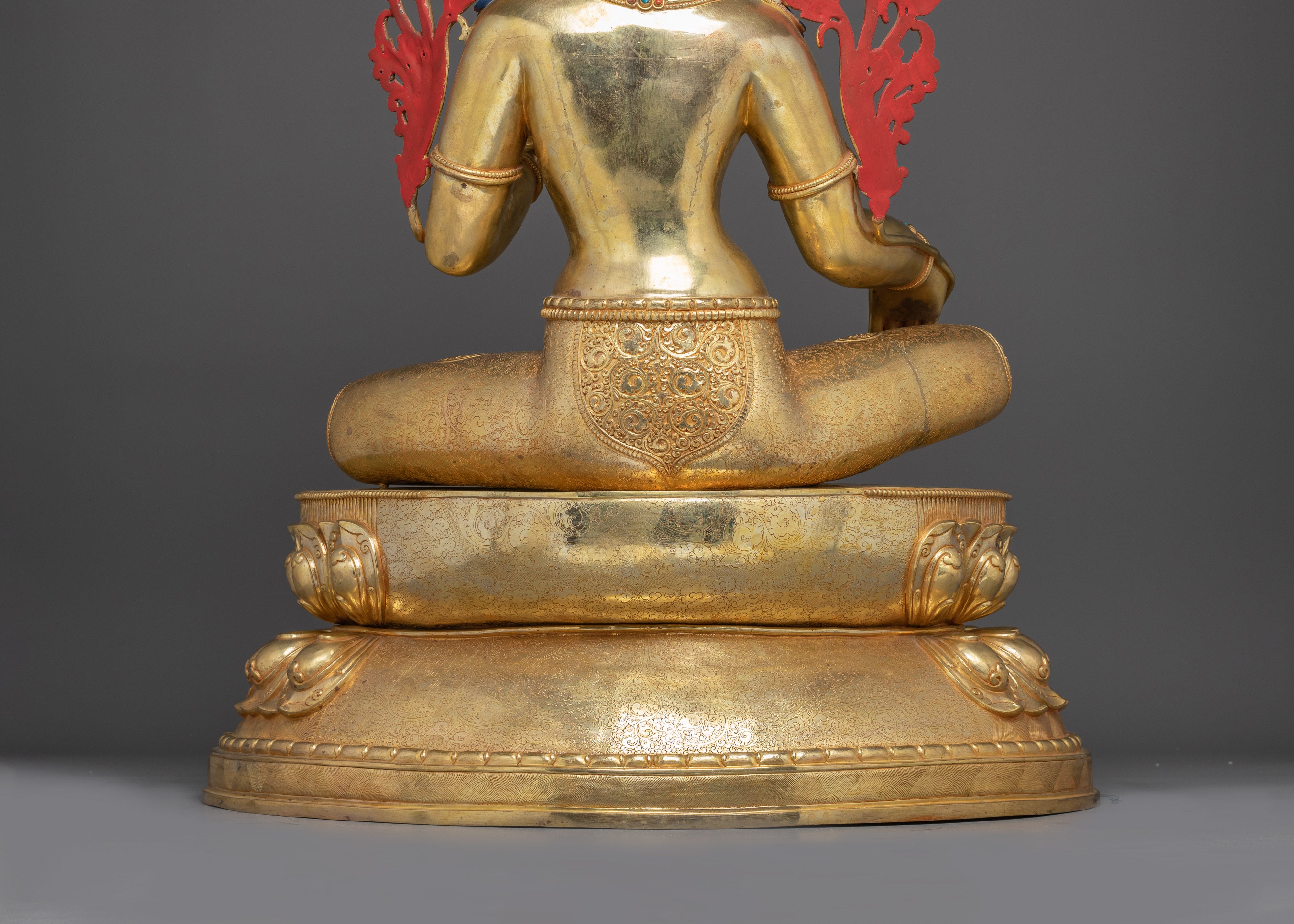 Golden Green Tara Statue: Mother of Compassion and Liberation