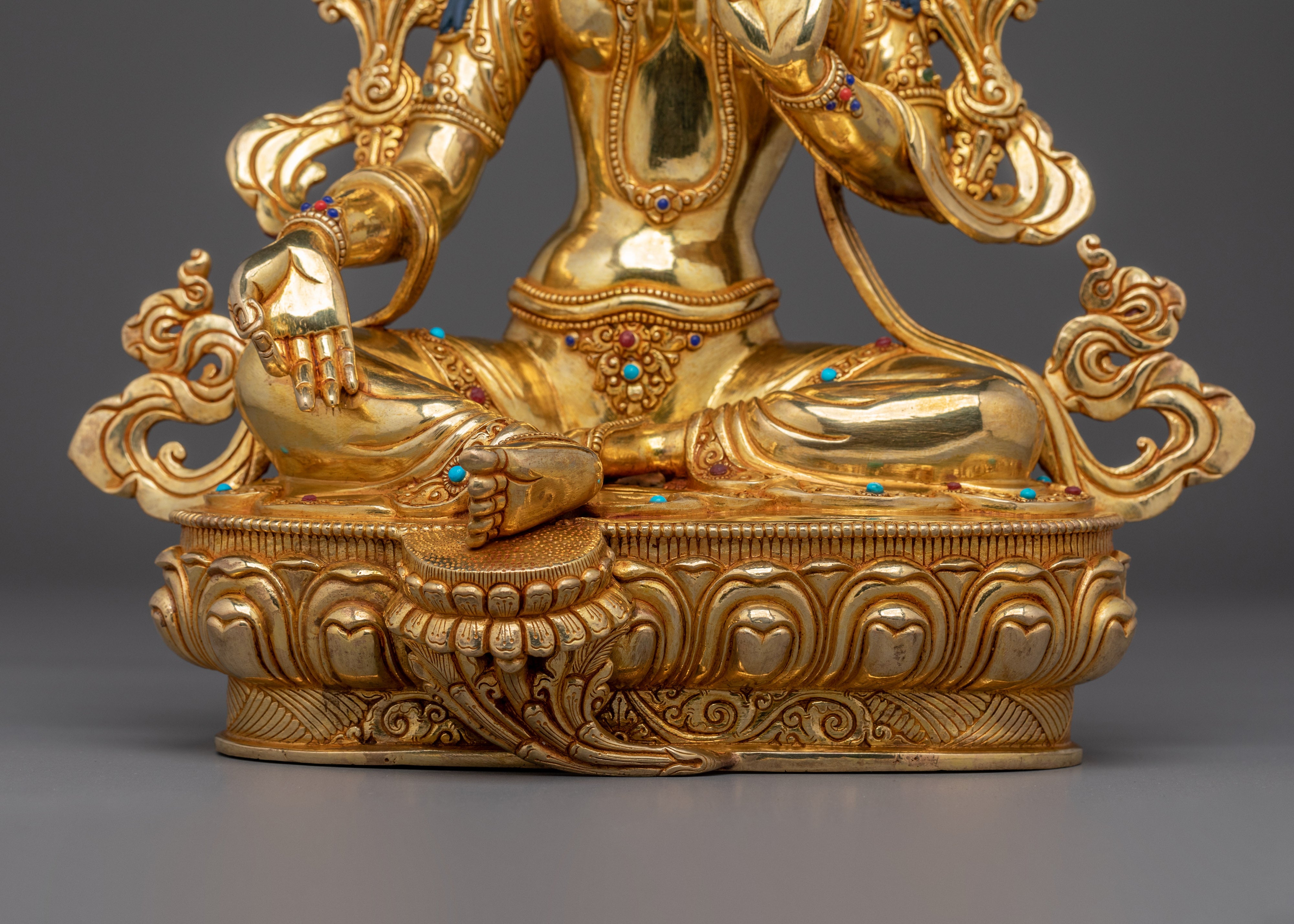Radiant Green Tara Statue for Dharma Decor