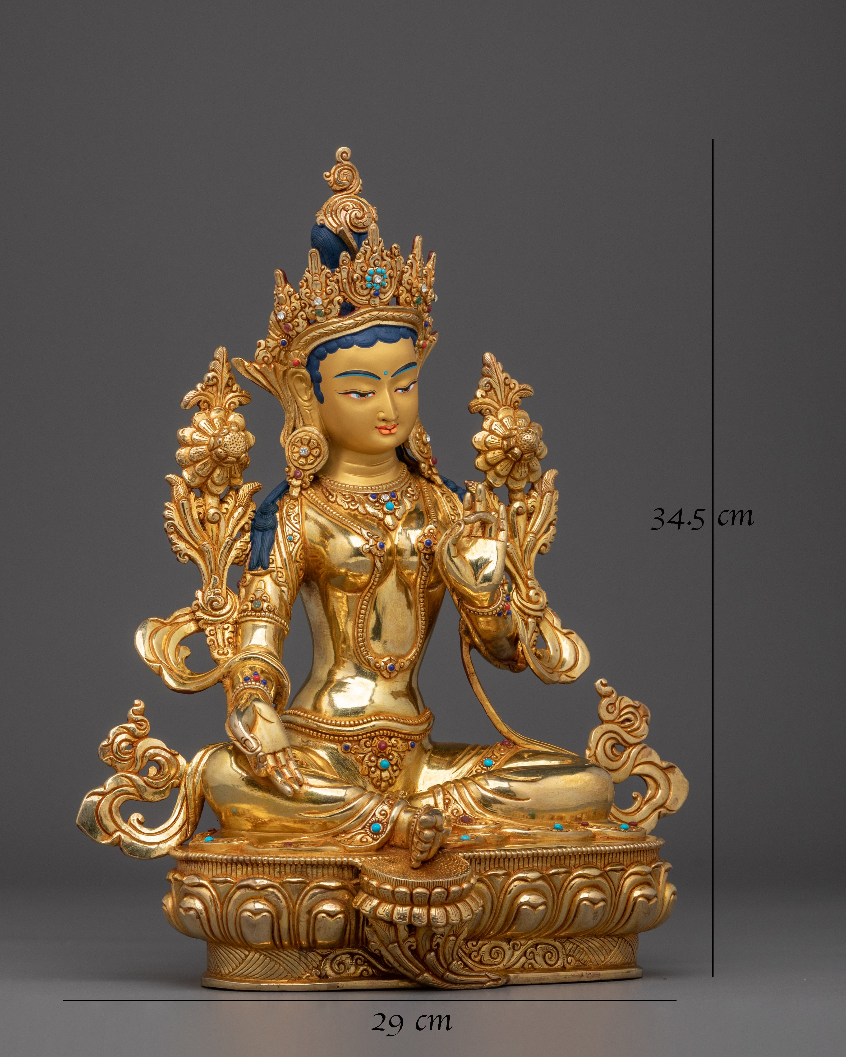 Radiant Green Tara Statue for Dharma Decor  