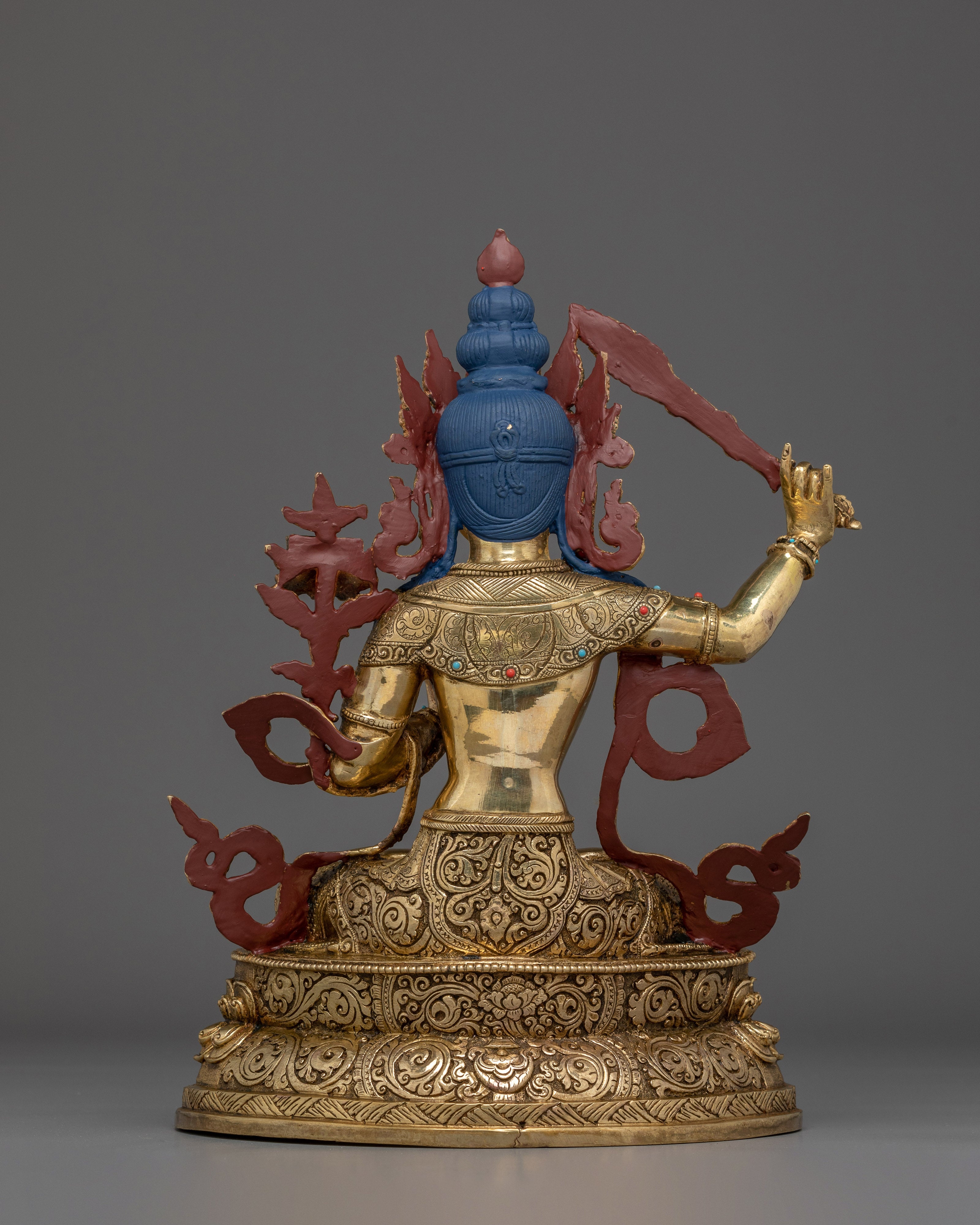 Flaming Sword Holder Manjushri Statue