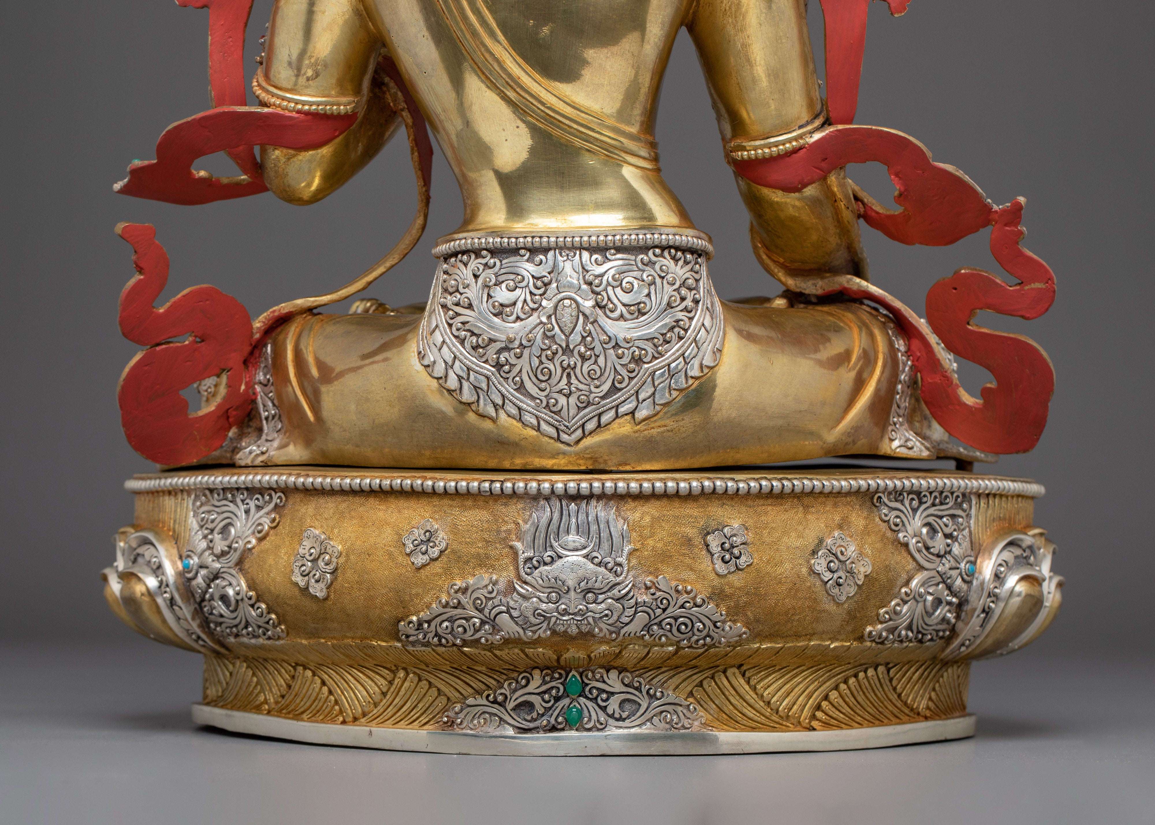 Handmade Golden Statue of Sita Tara | White Tara - Tibetan Healing Deity