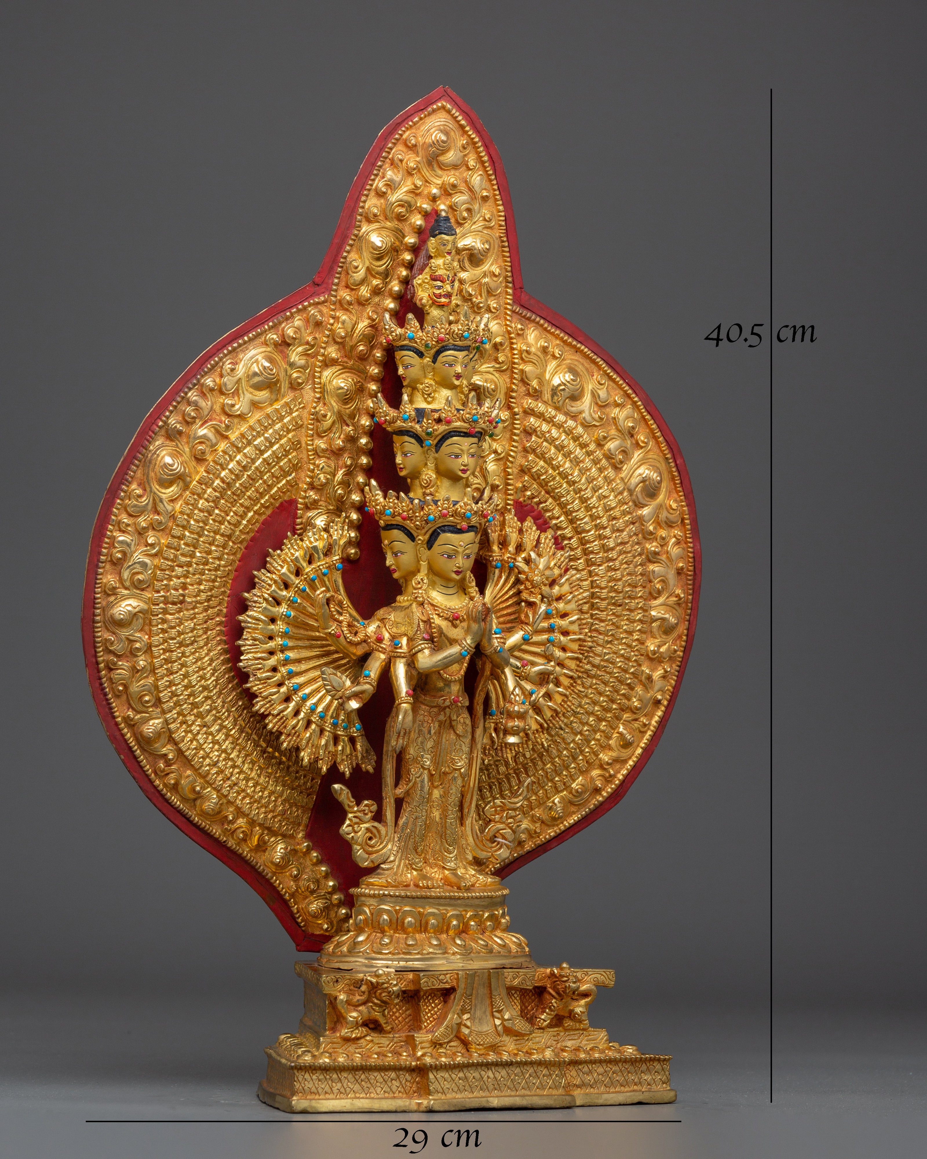 Handmade Thousand Armed Chenrezig Statue 