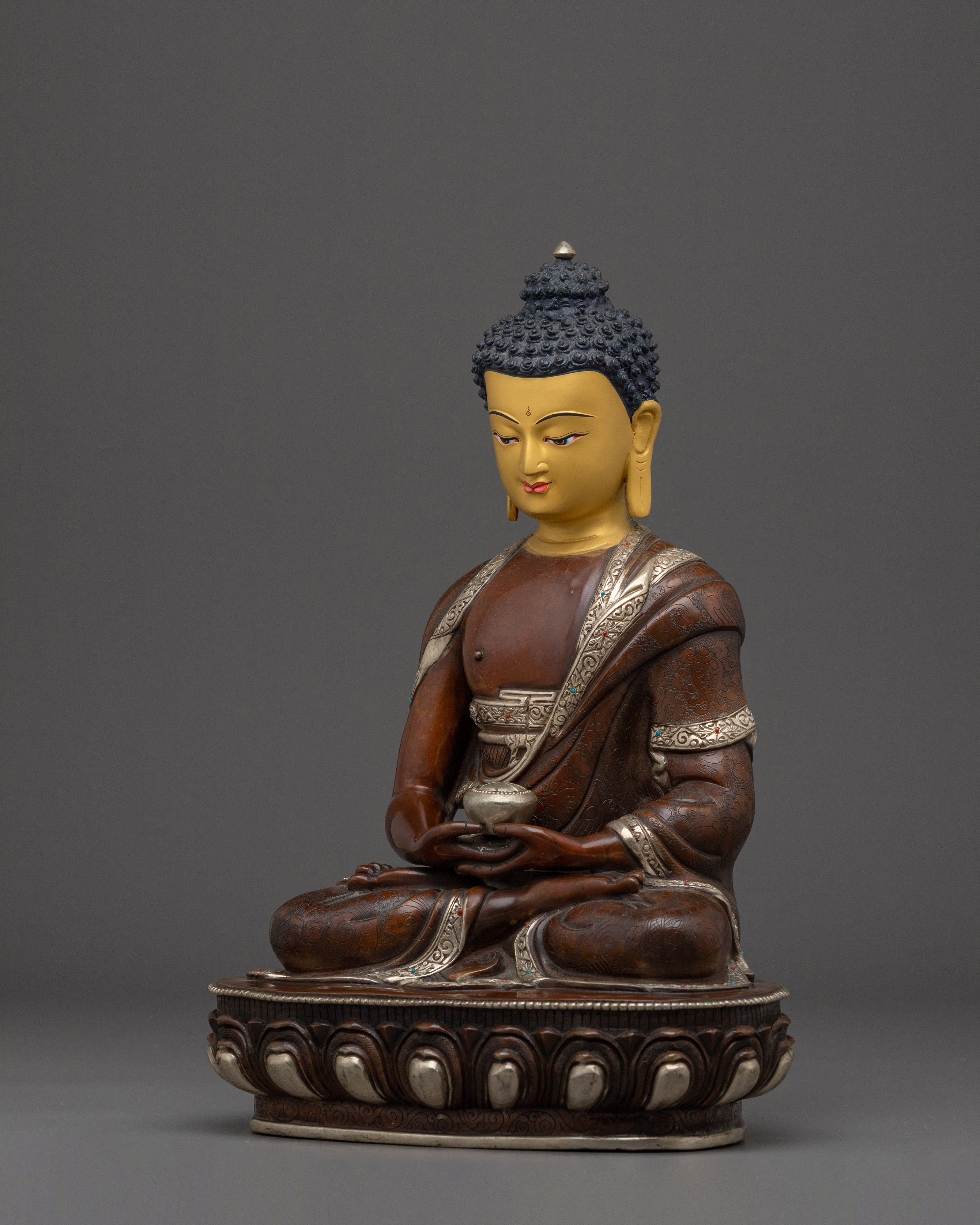 Amitabha Buddha Art, Sukhavati Lord Figure | Nepali Statue for Peaceful Mind