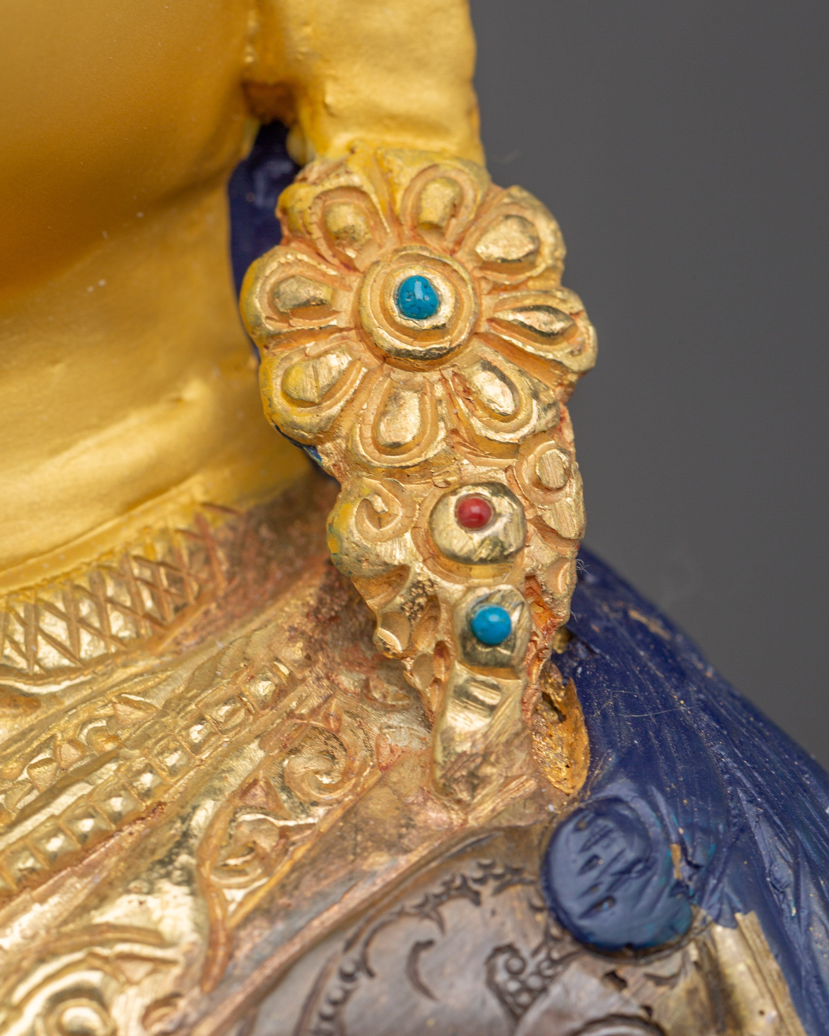 The Golden Guru Rinpoche Art - Himalayan Handcrafted Artwork