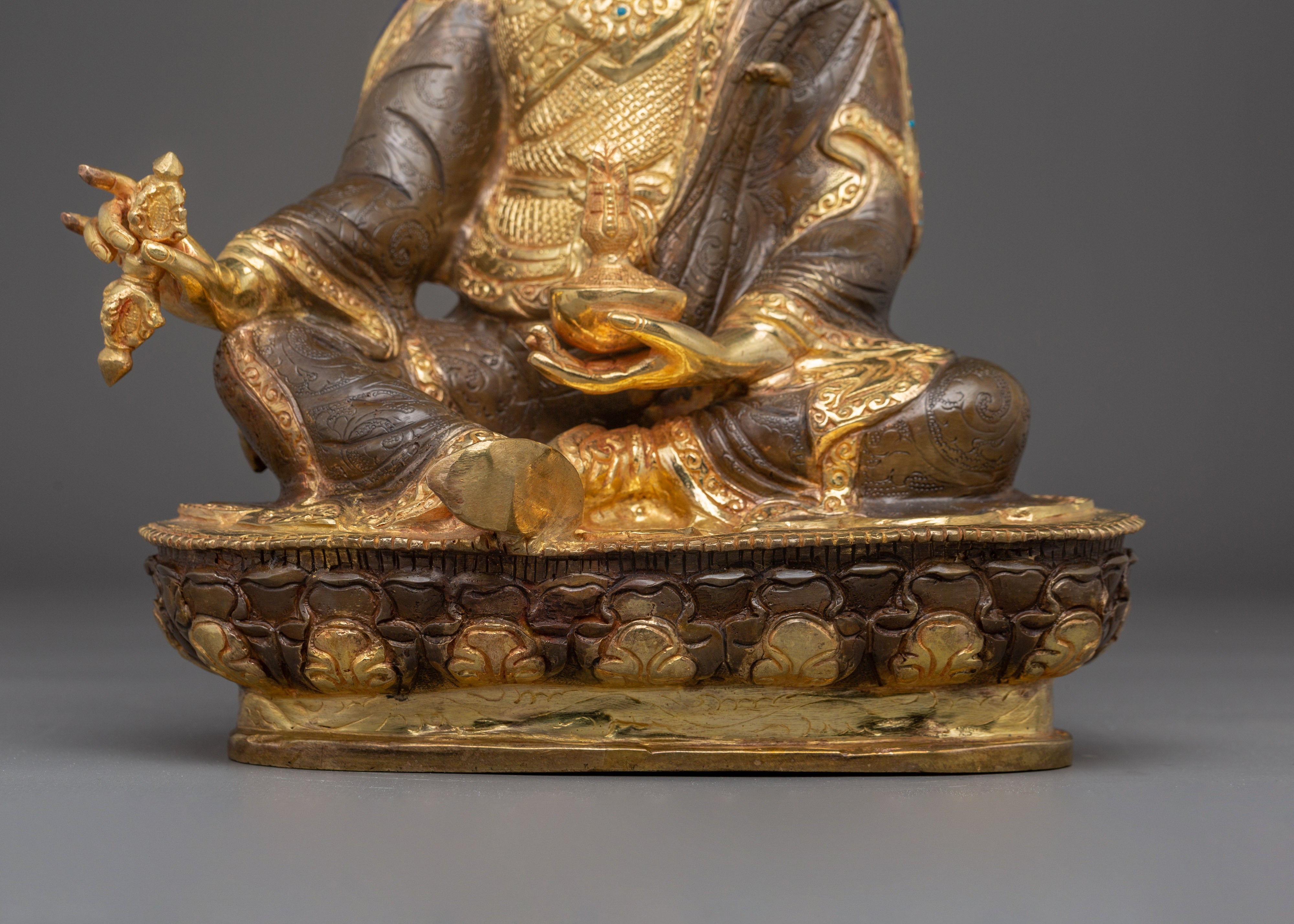 The Golden Guru Rinpoche Art - Himalayan Handcrafted Artwork
