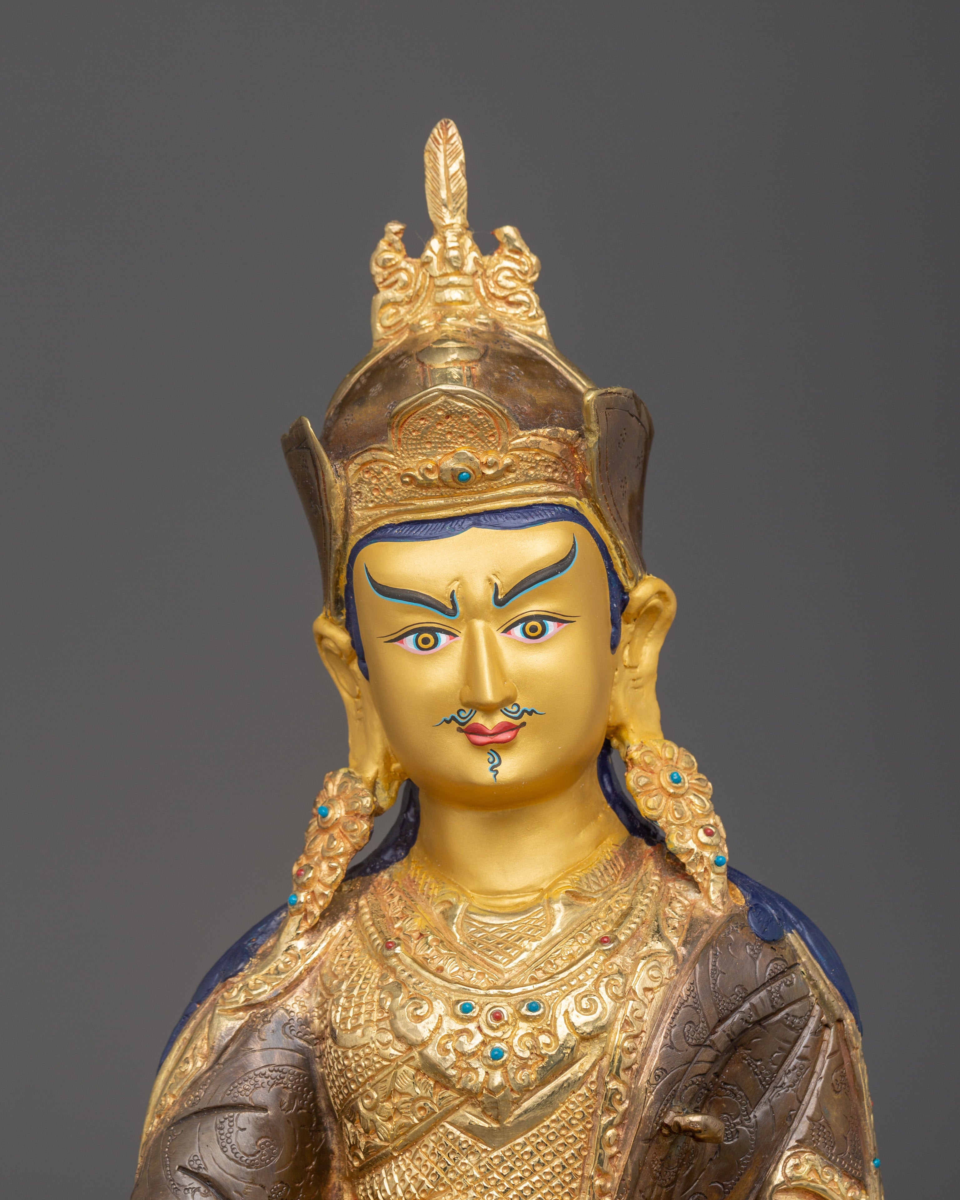 The Golden Guru Rinpoche Art - Himalayan Handcrafted Artwork