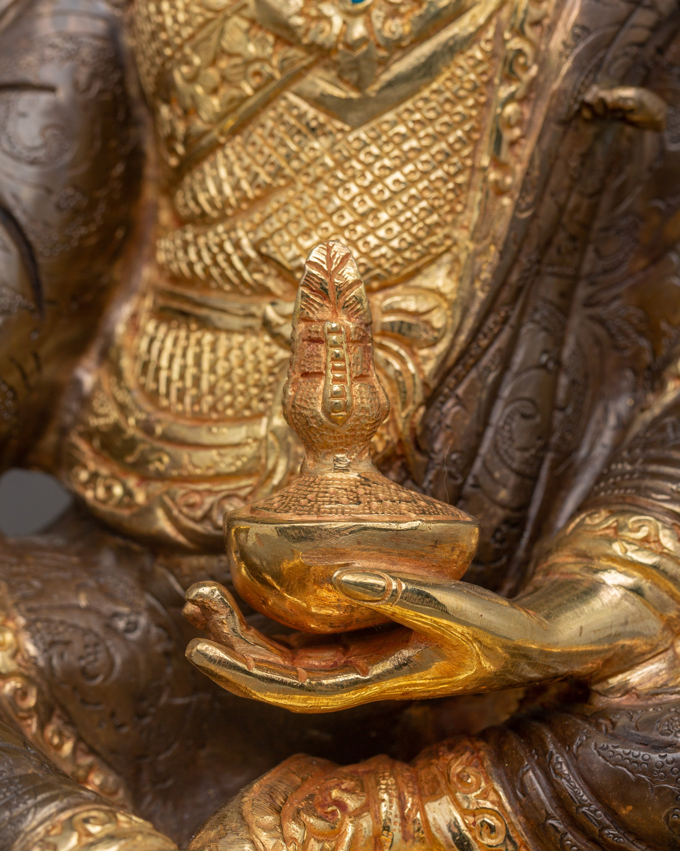 The Golden Guru Rinpoche Art - Himalayan Handcrafted Artwork