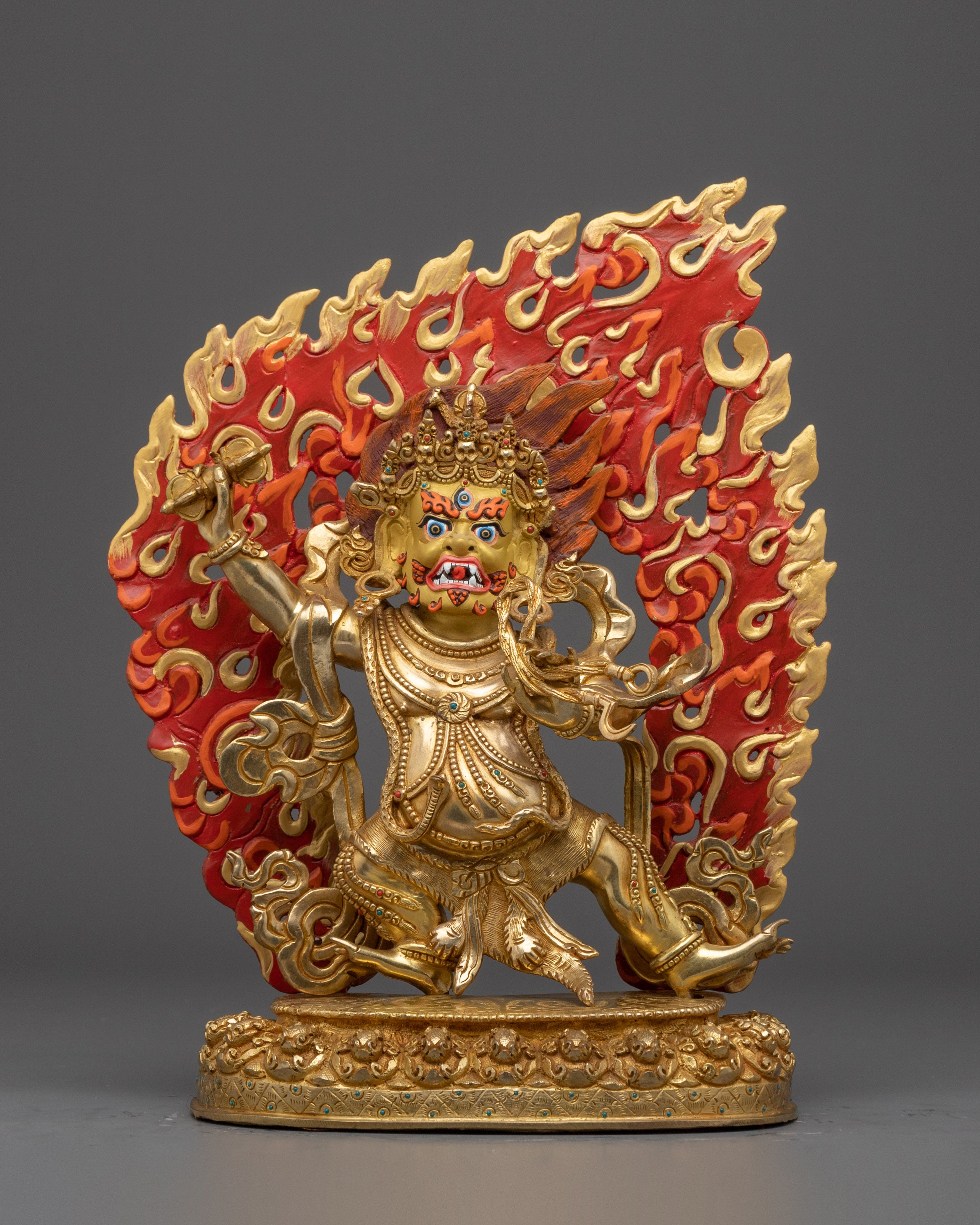 Vajrapani Figurine, Wrathful Protector And Thunderbolt Holder
