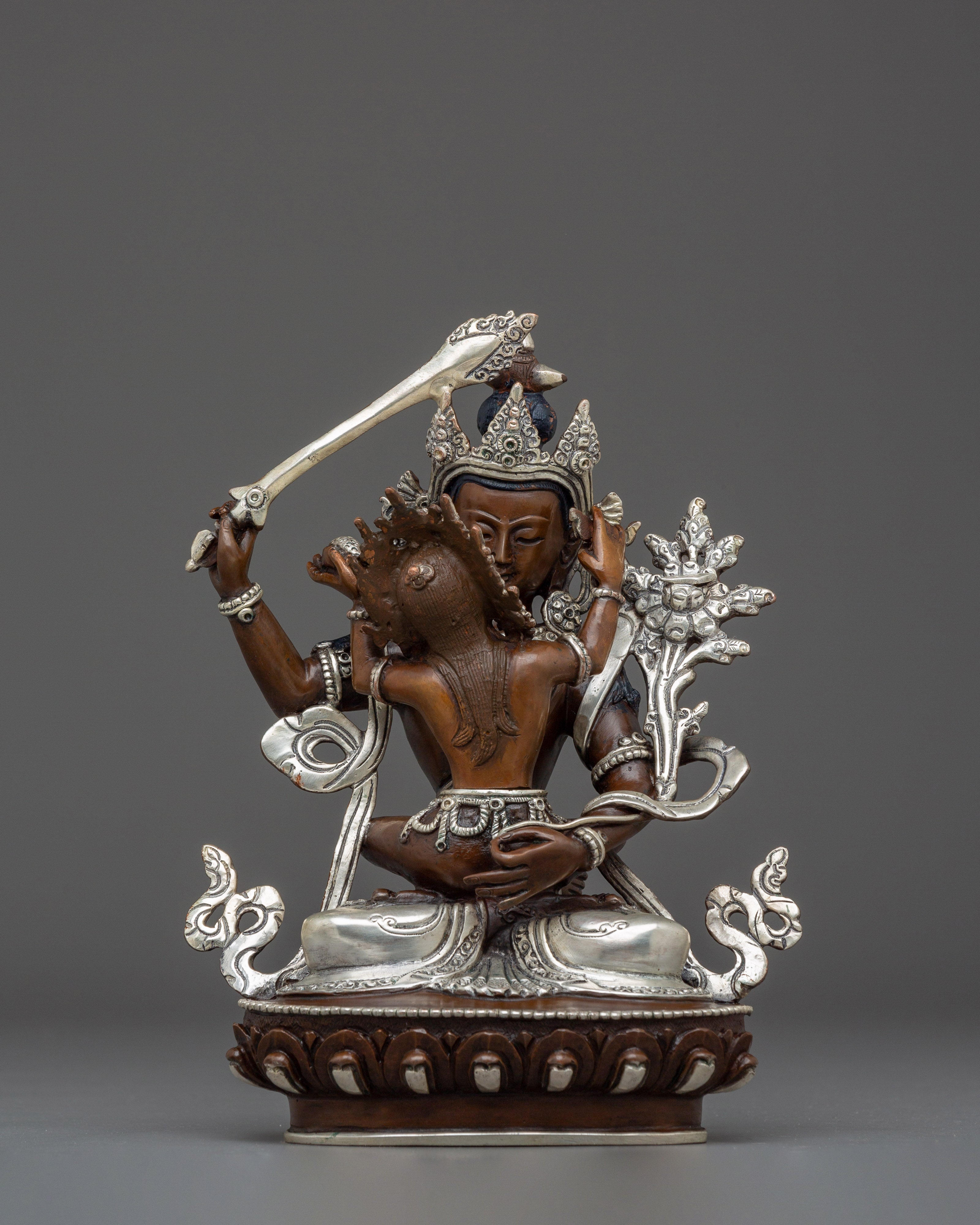 Manjushri With Consort Handmade Statue 