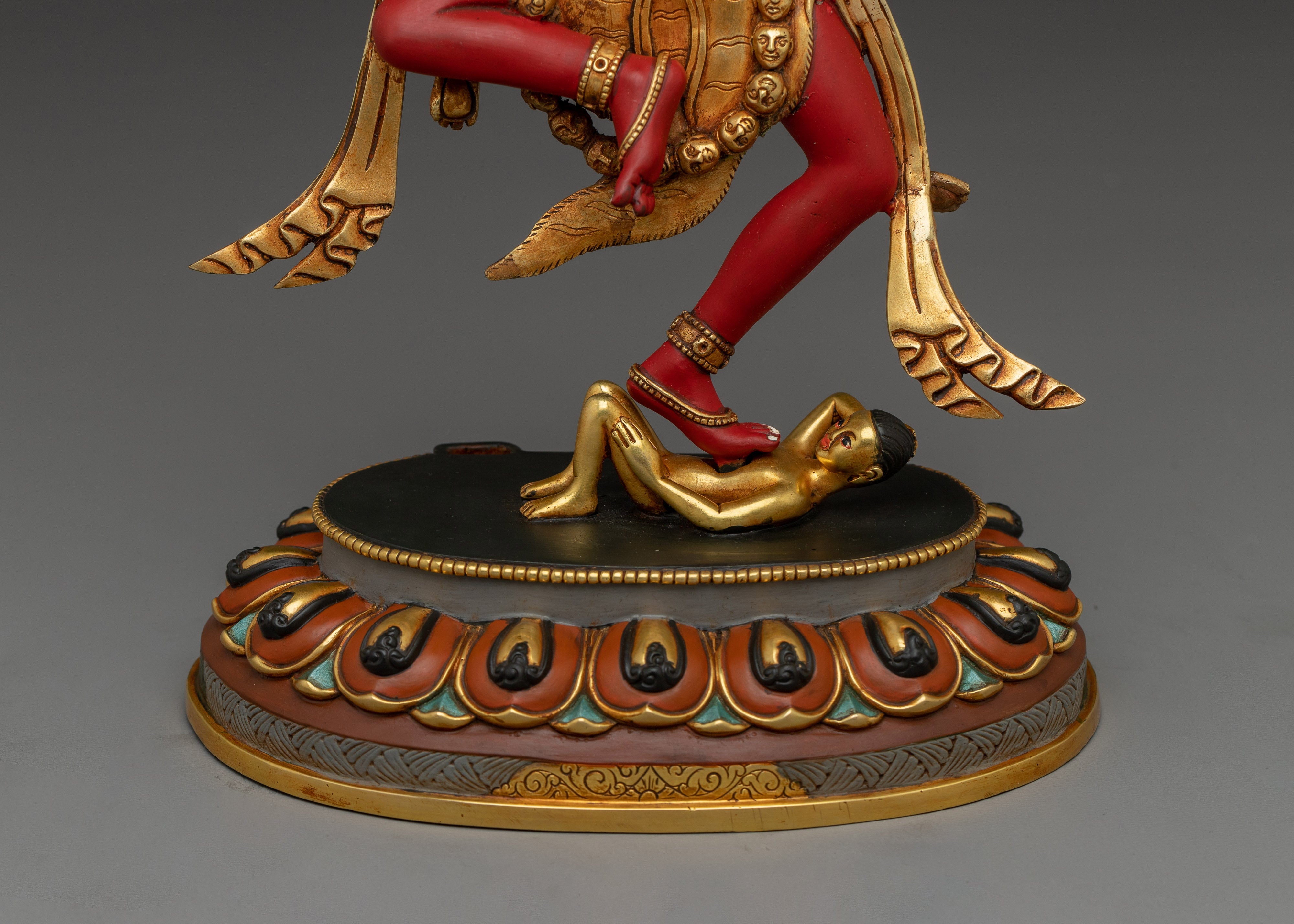 Red Troma Nagmo Statue: Tibetan Tantric Yogini