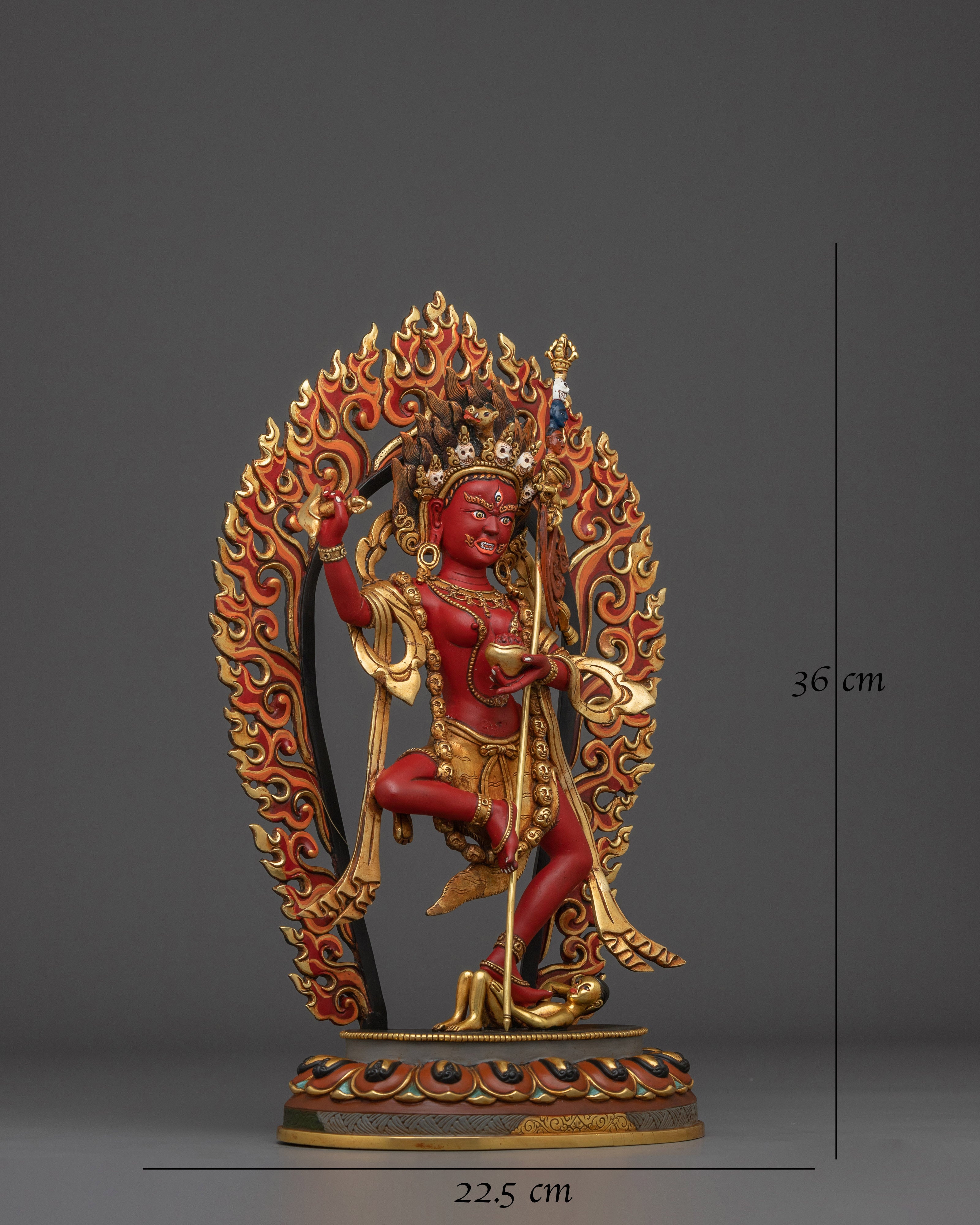 Red Troma Nagmo Statue: Tibetan Tantric Yogini