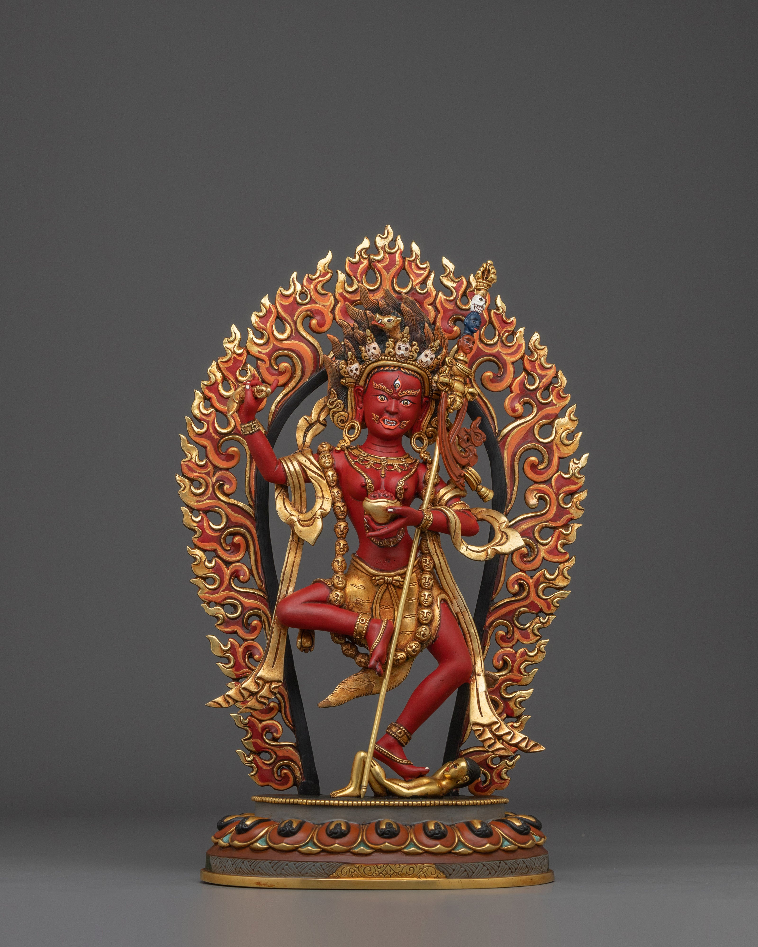 Red Troma Nagmo Statue: Tibetan Tantric Yogini