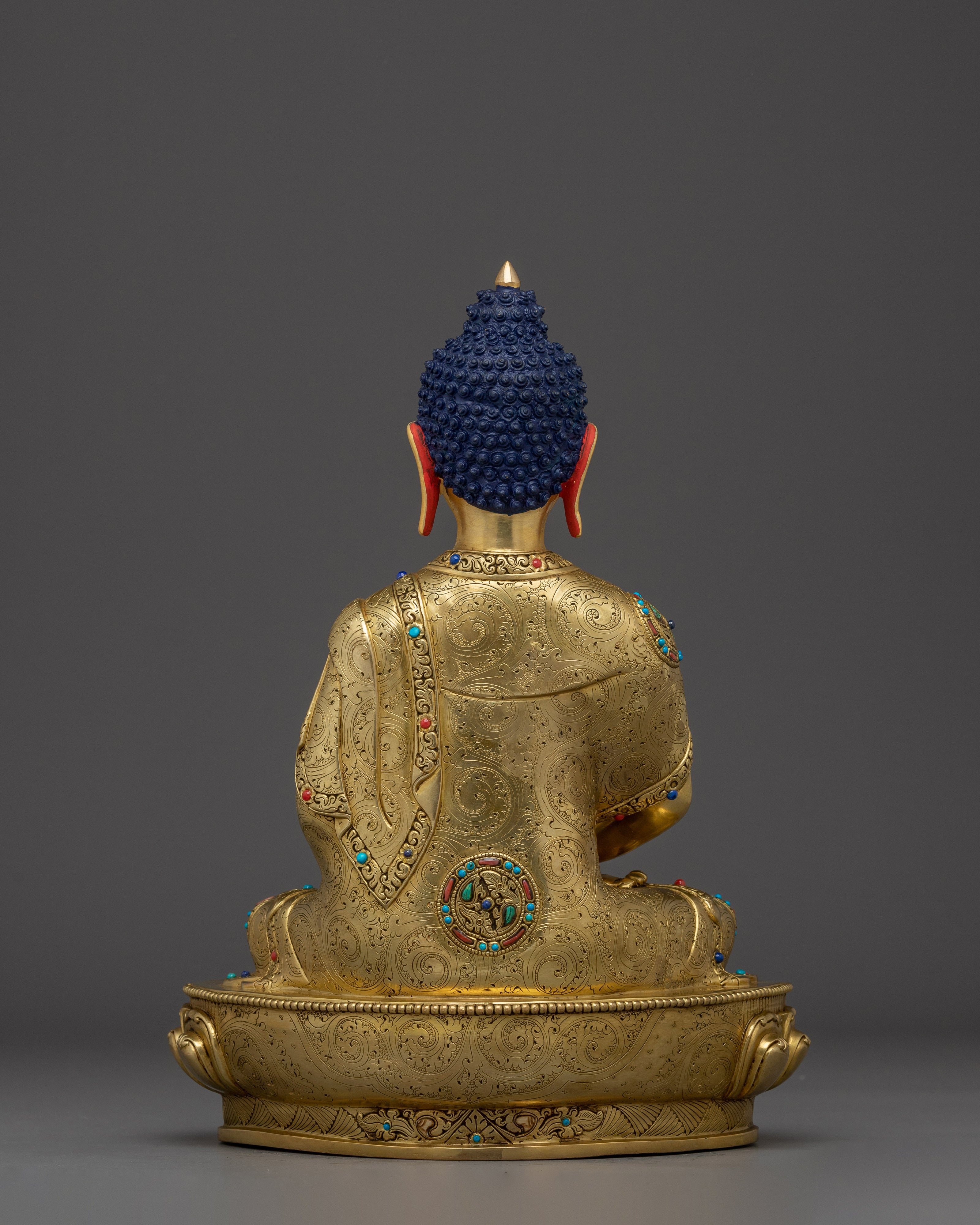Gold Gilded Amitabha Buddha Artwork | Handcrafted Himalayan Statue