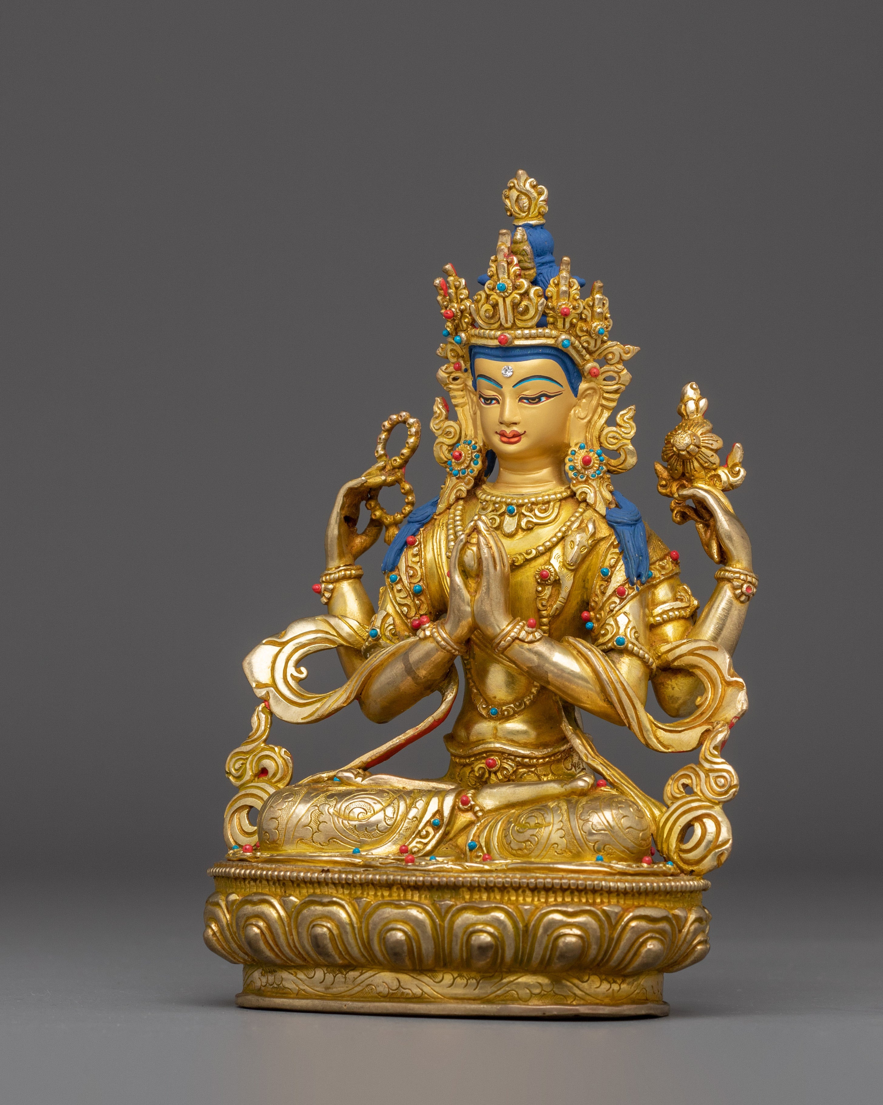 Compassion Lord Four-Armed Chenrezig Statue